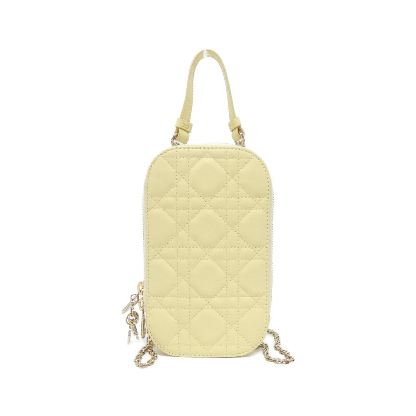 Christian Dior Yellow Leather Handbag  