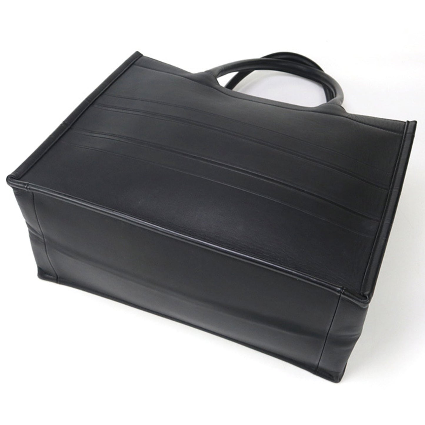 Christian Dior Black Leather Tote Bag  