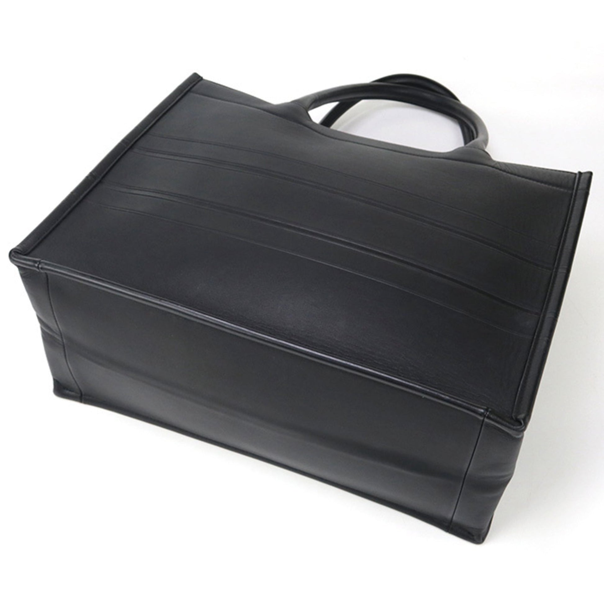 Christian Dior Black Leather Tote Bag  