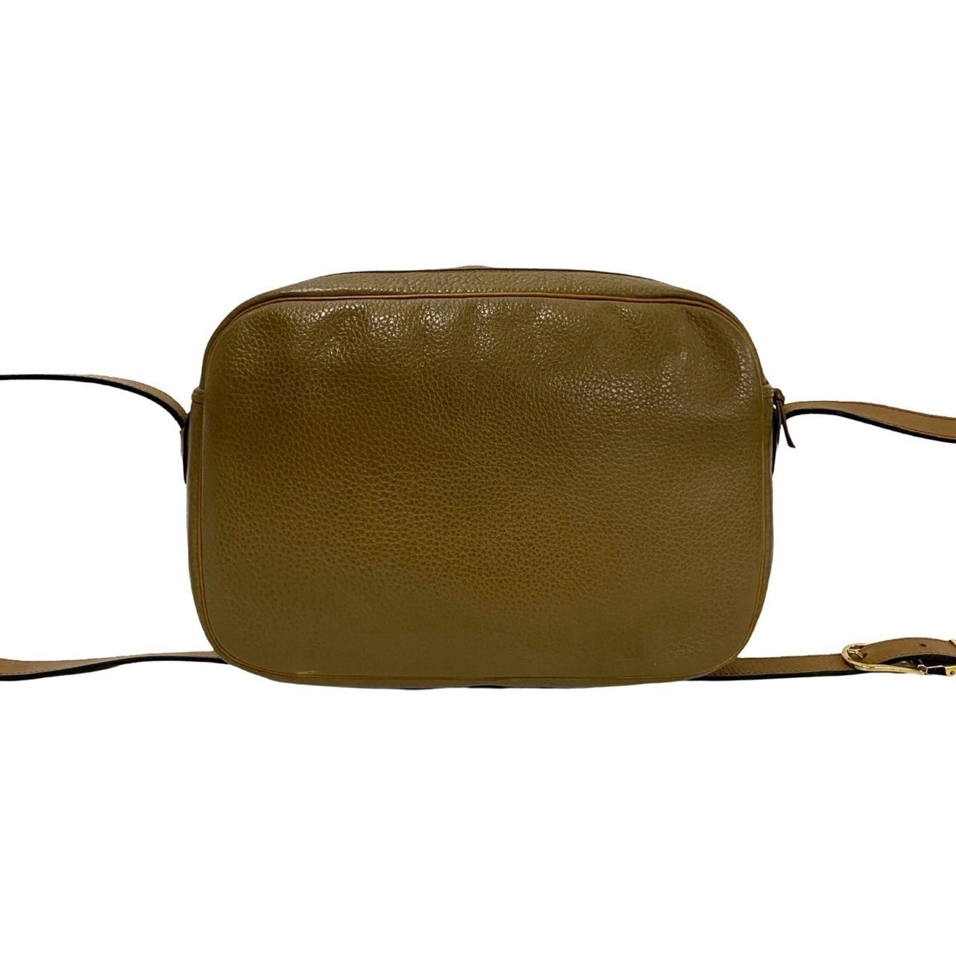 Christian Dior Beige Brown Leather Pochette Shoulder Bag  