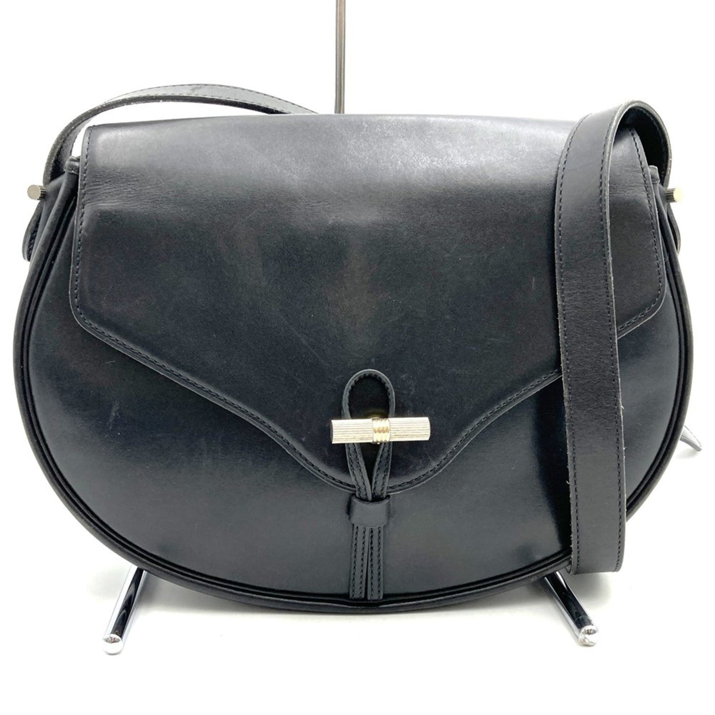 Christian Dior Black Leather Shoulder Bag  
