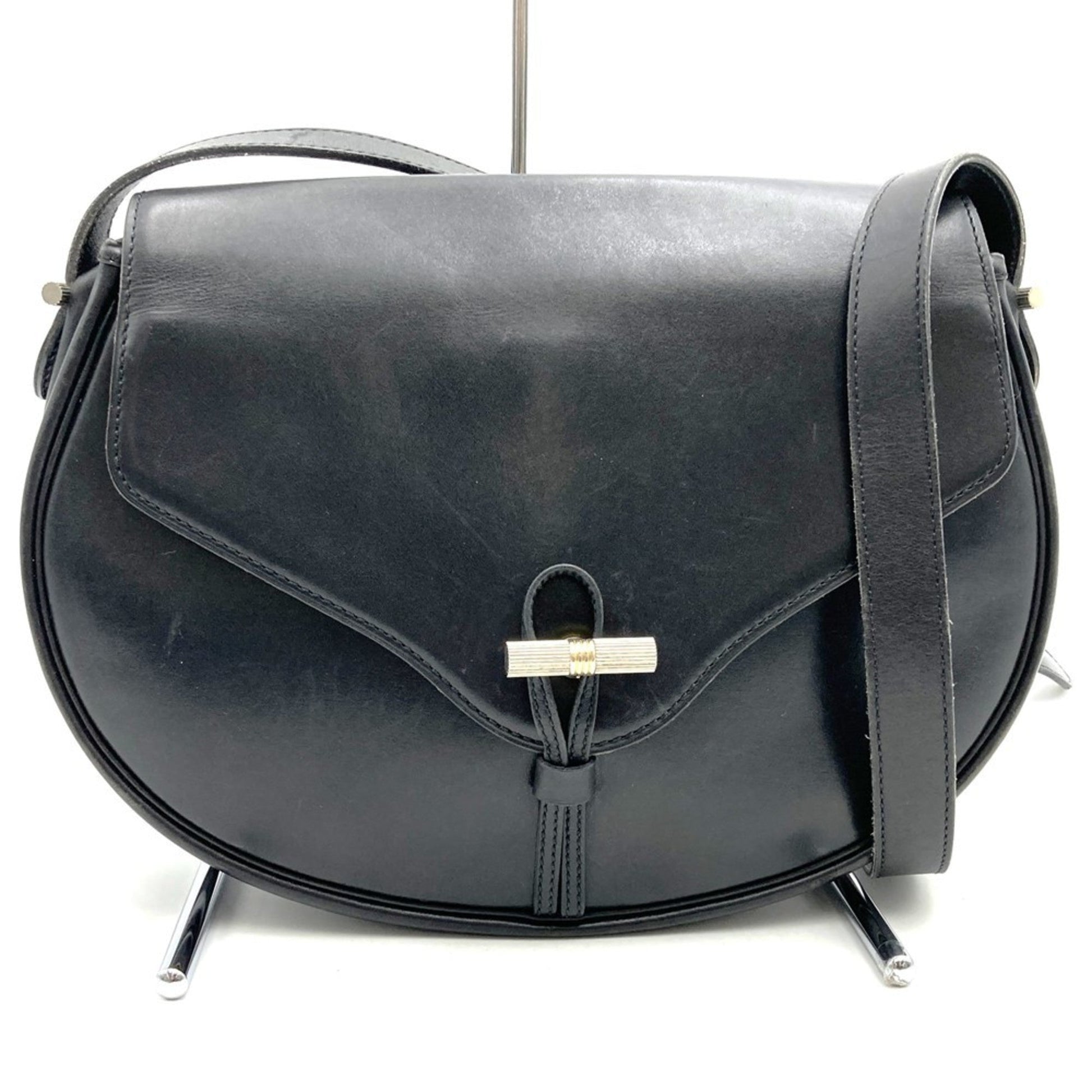 Christian Dior Black Leather Shoulder Bag  