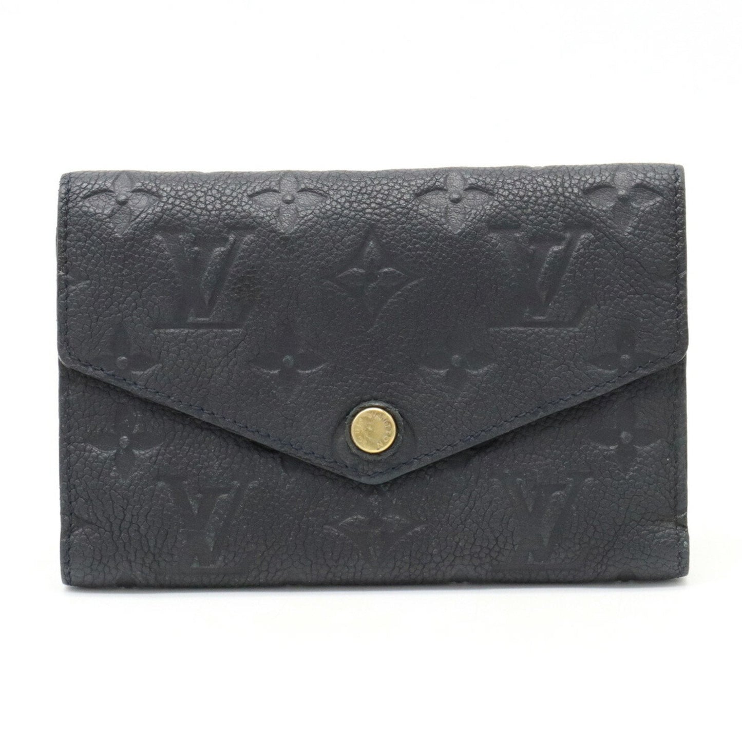 LOUIS VUITTON Monogram Empreinte Portefeuille Curieuse Trifold Wallet Infini Black M60539