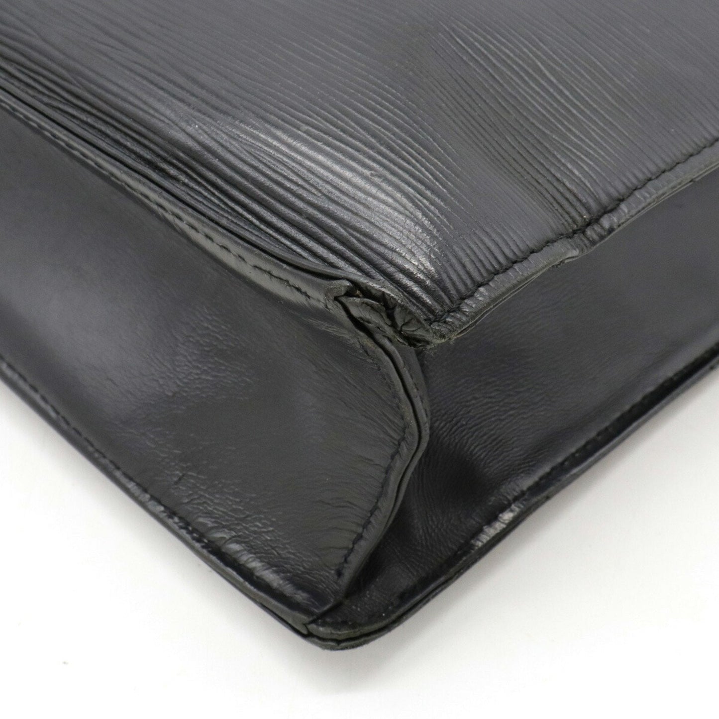 LOUIS VUITTON Epi Sac Pla Tote Bag Handbag Square Noir Black