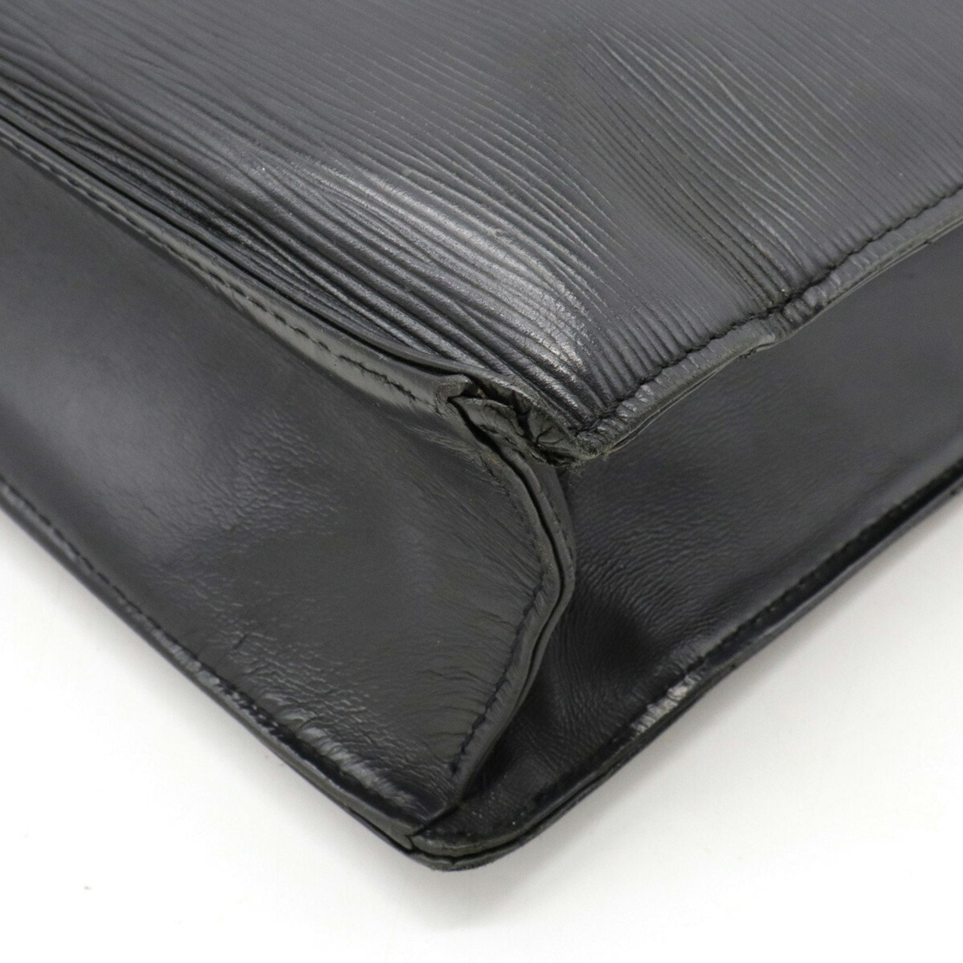 LOUIS VUITTON Epi Sac Pla Tote Bag Handbag Square Noir Black
