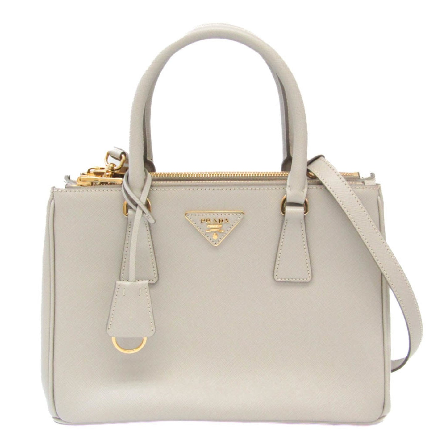 Prada Galleria Medium Women's Saffiano Lux HandBag,Shoulder Bag Light Gray