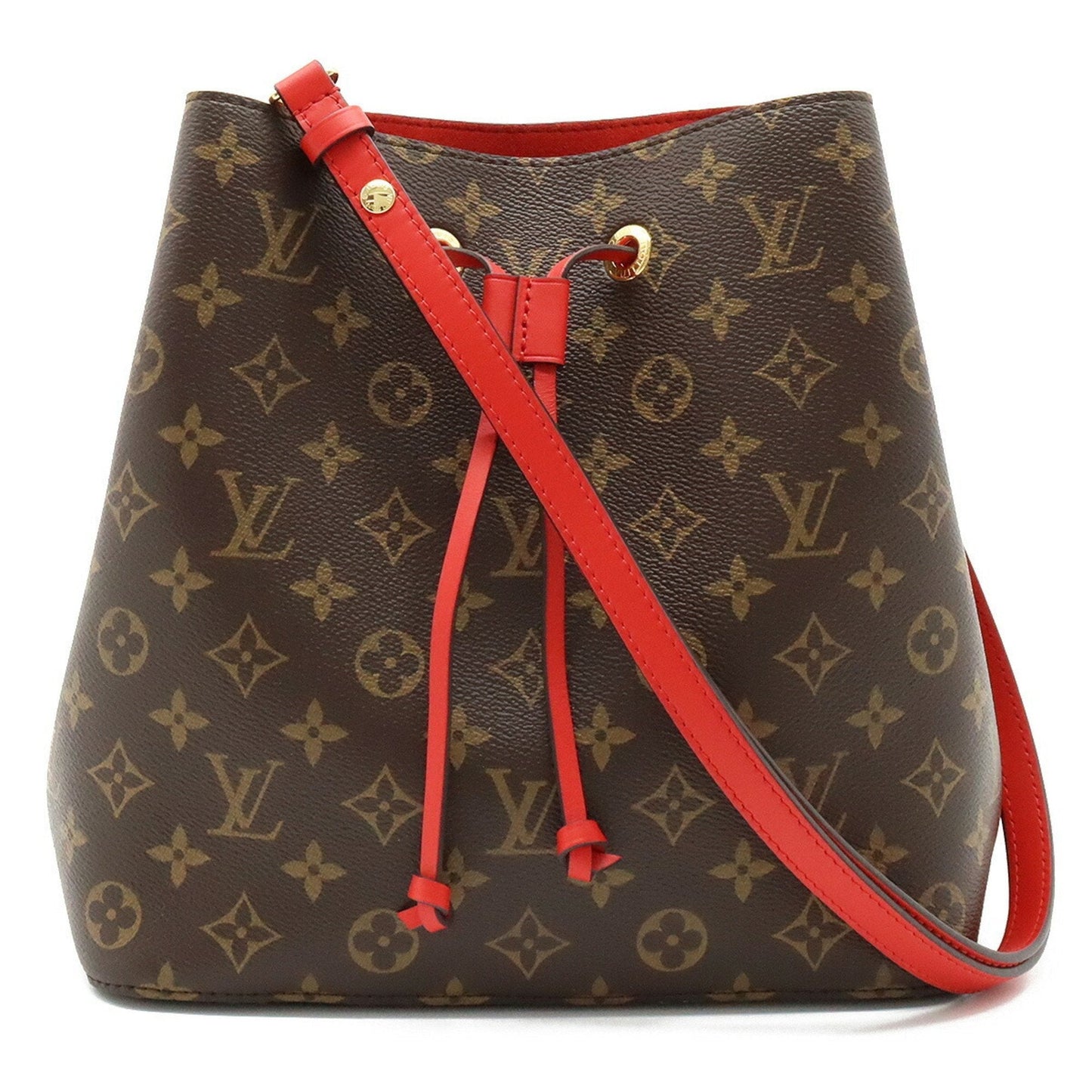 LOUIS VUITTON Monogram Neonoe Shoulder Bag Type Coquelicot Red M44021