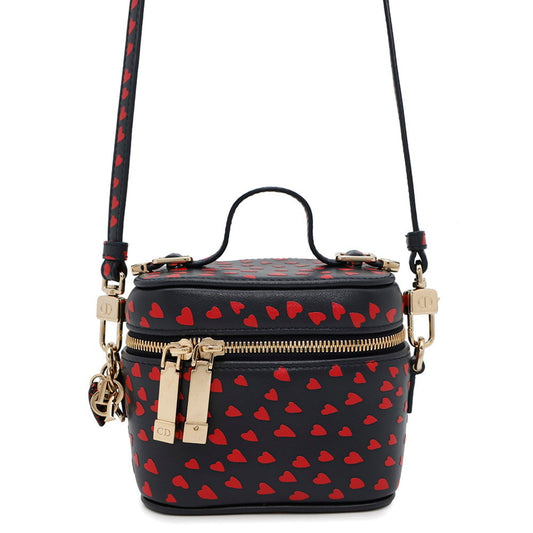 Christian Dior Navy Red Color Leather Shoulder Bag  