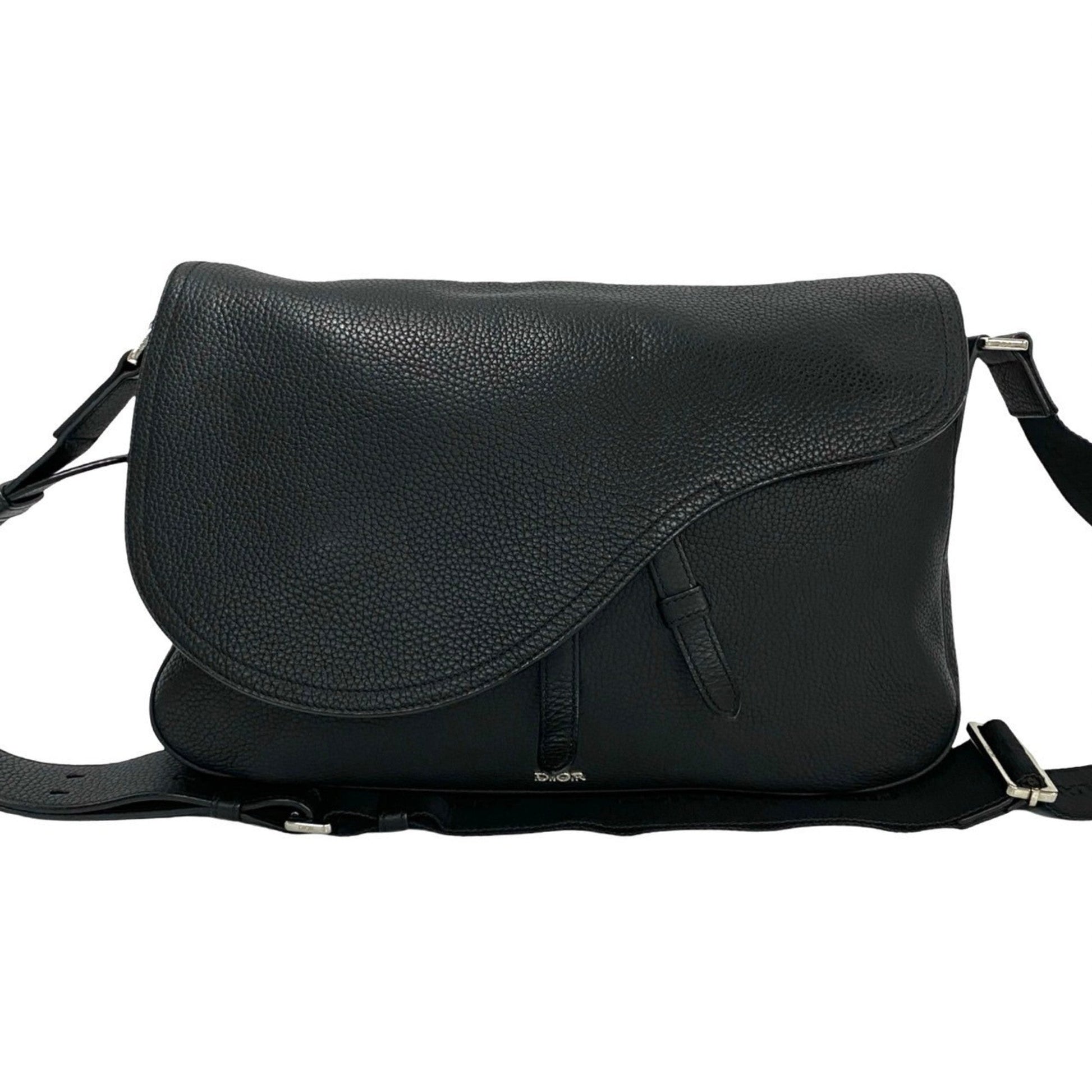 Christian Dior Black Leather Shoulder Bag  