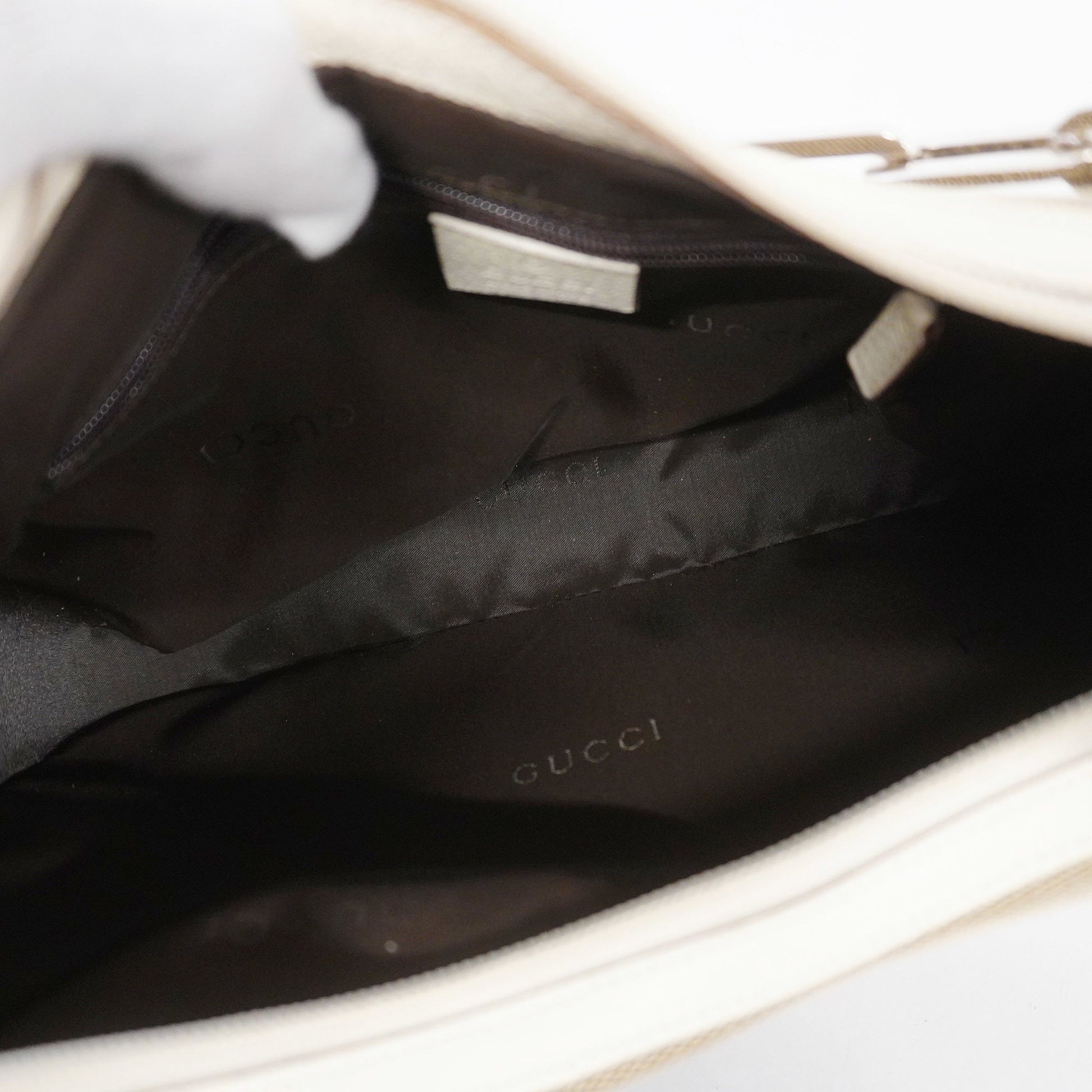 Gucci Leather Canvas Shoulder Bag