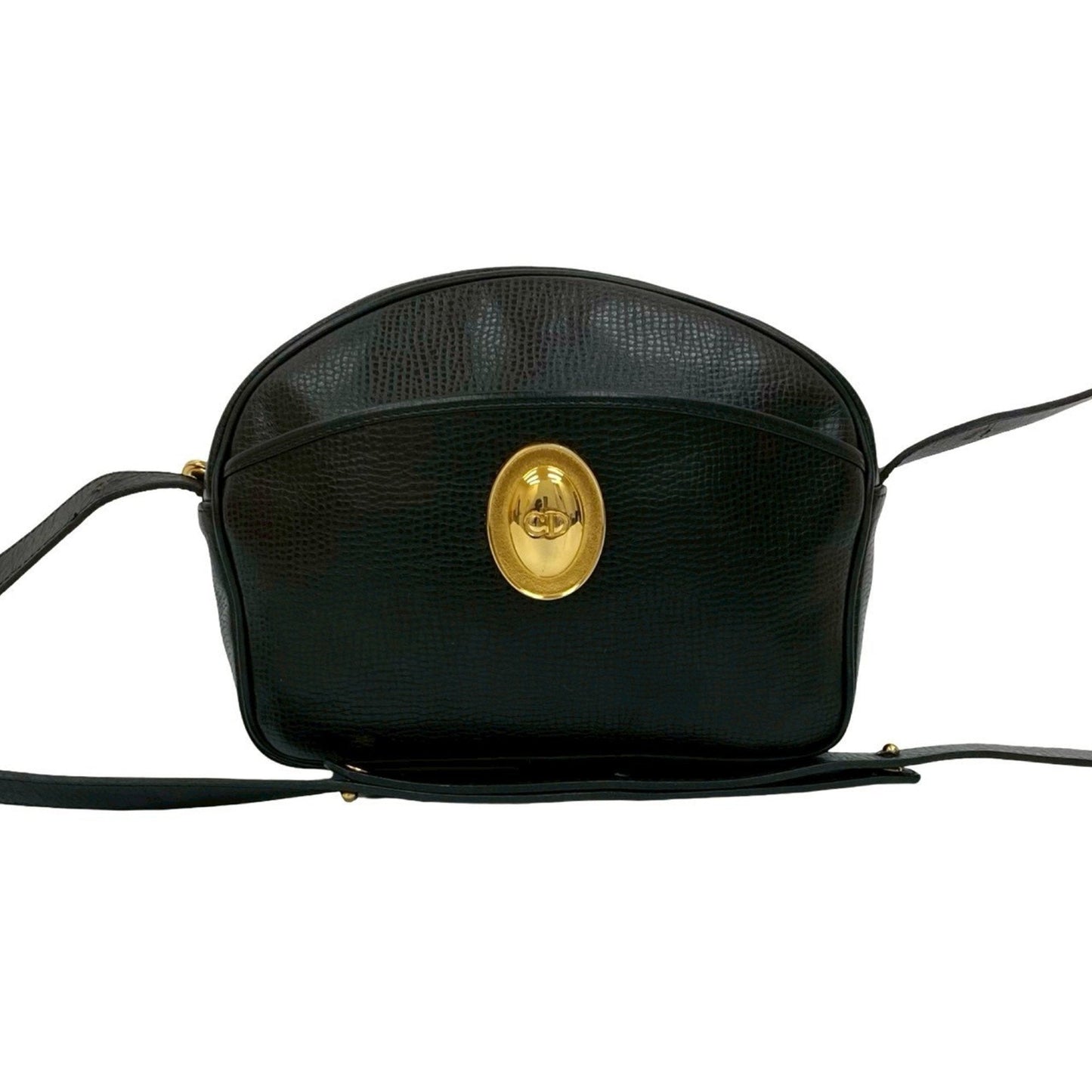 Christian Dior Black Leather Pochette Shoulder Bag  