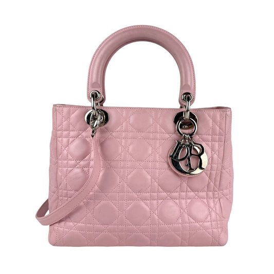 Christian Dior Pink Leather Handbag Shoulder Bag  