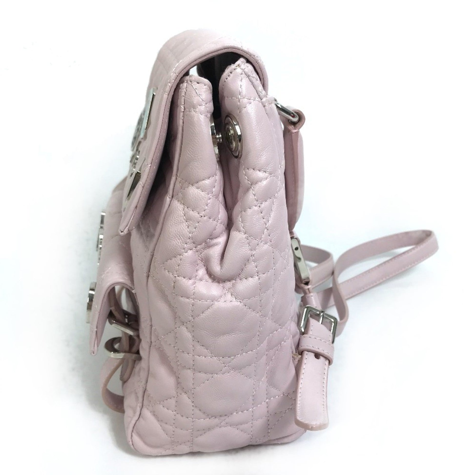 Christian Dior Pink Leather Backpack  