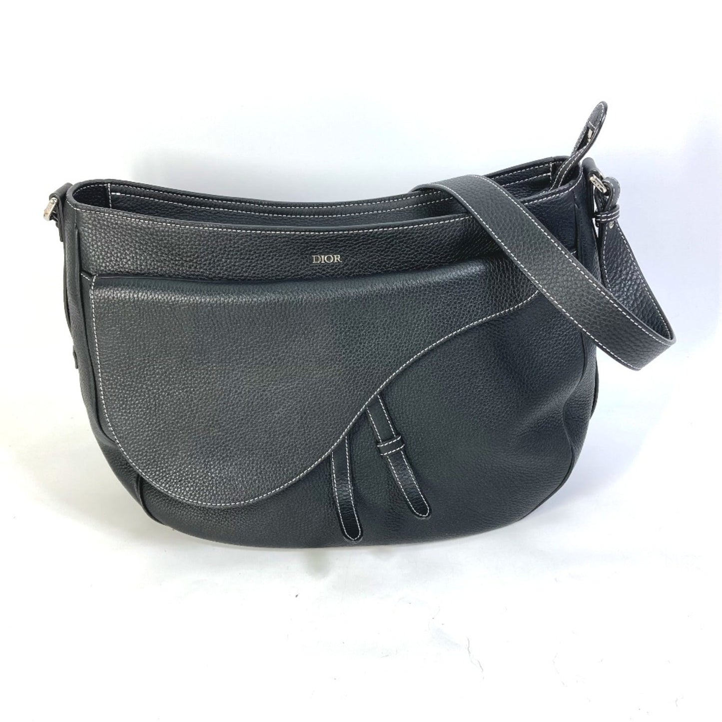 Christian Dior Black Leather Shoulder Bag  