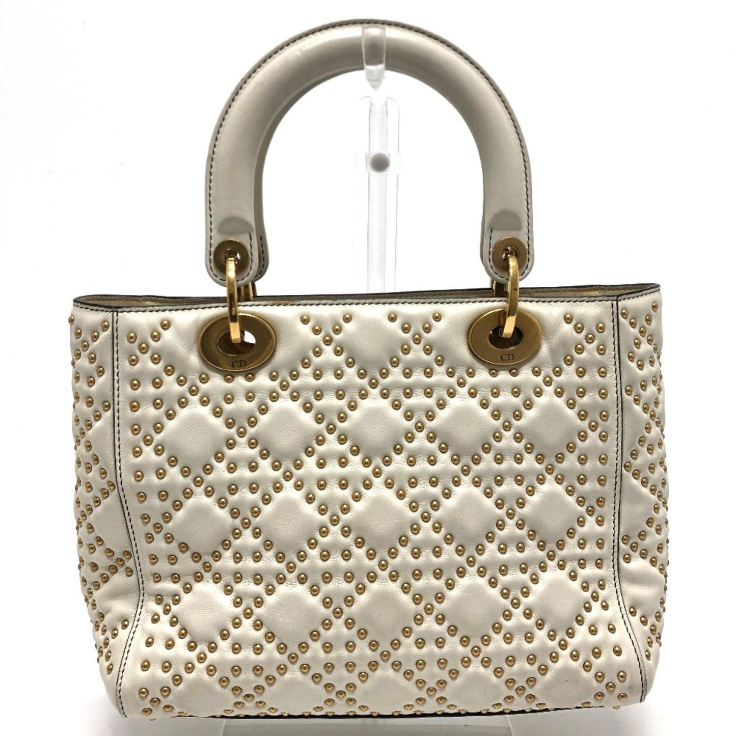 Christian Dior White Leather Handbag  