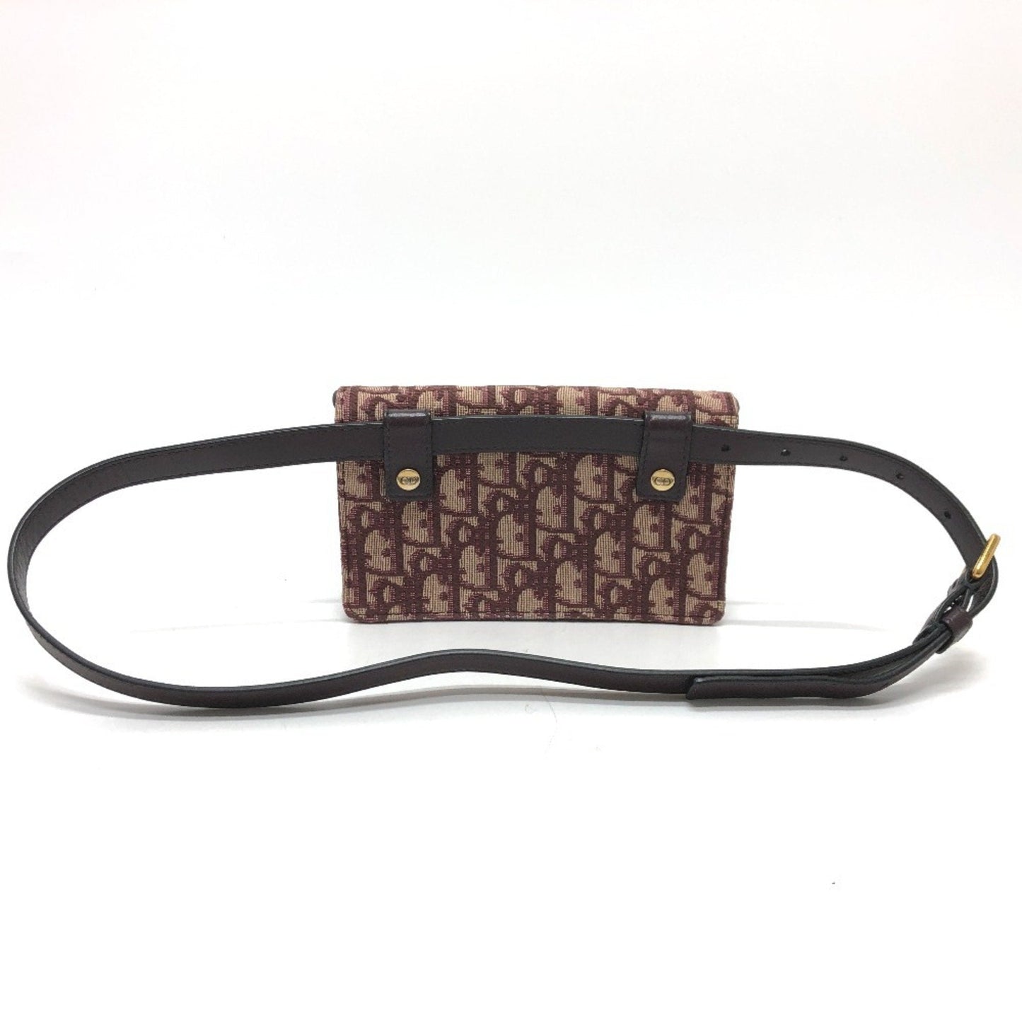 Christian Dior Bordeaux Canvas Leather Beach Bag Fanny Pack  