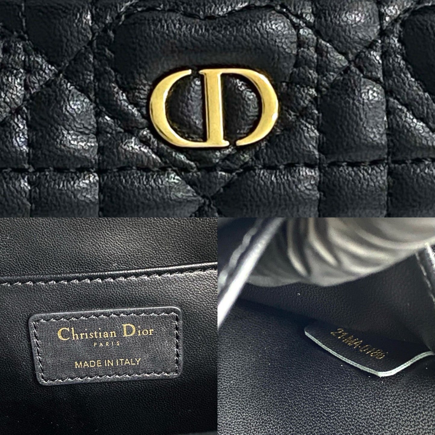 Christian Dior Black Leather Backpack  