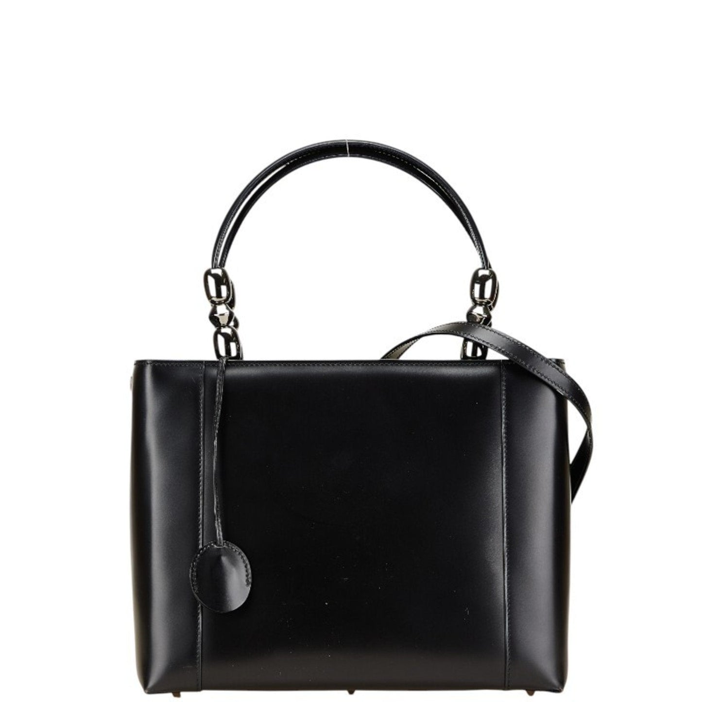 Christian Dior Black Leather Handbag Shoulder Bag  