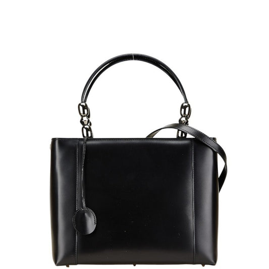Christian Dior Black Leather Handbag Shoulder Bag  