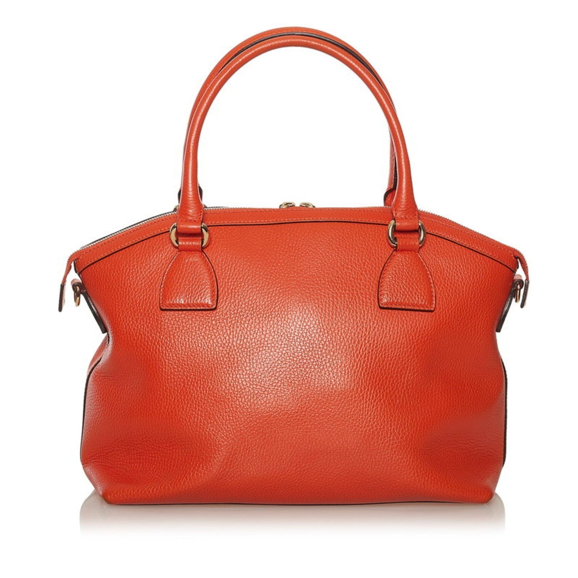 Gucci Interlocking G Orange Leather Shoulder Bag
