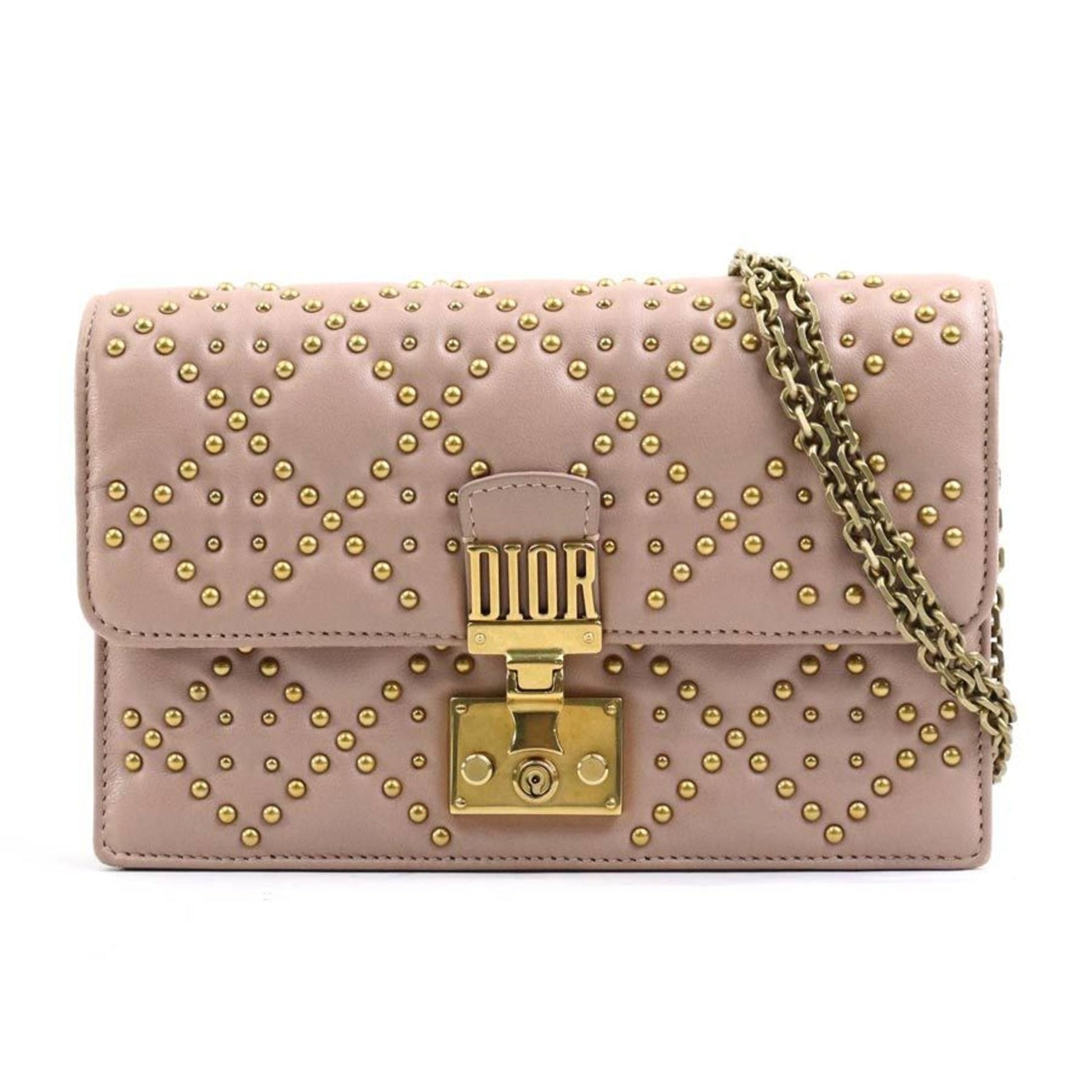 Christian Dior Pink Leather Handbag Shoulder Bag  