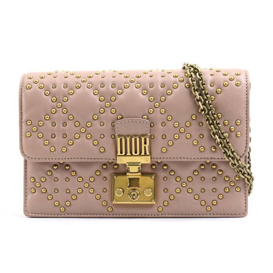 Christian Dior Pink Leather Handbag Shoulder Bag  