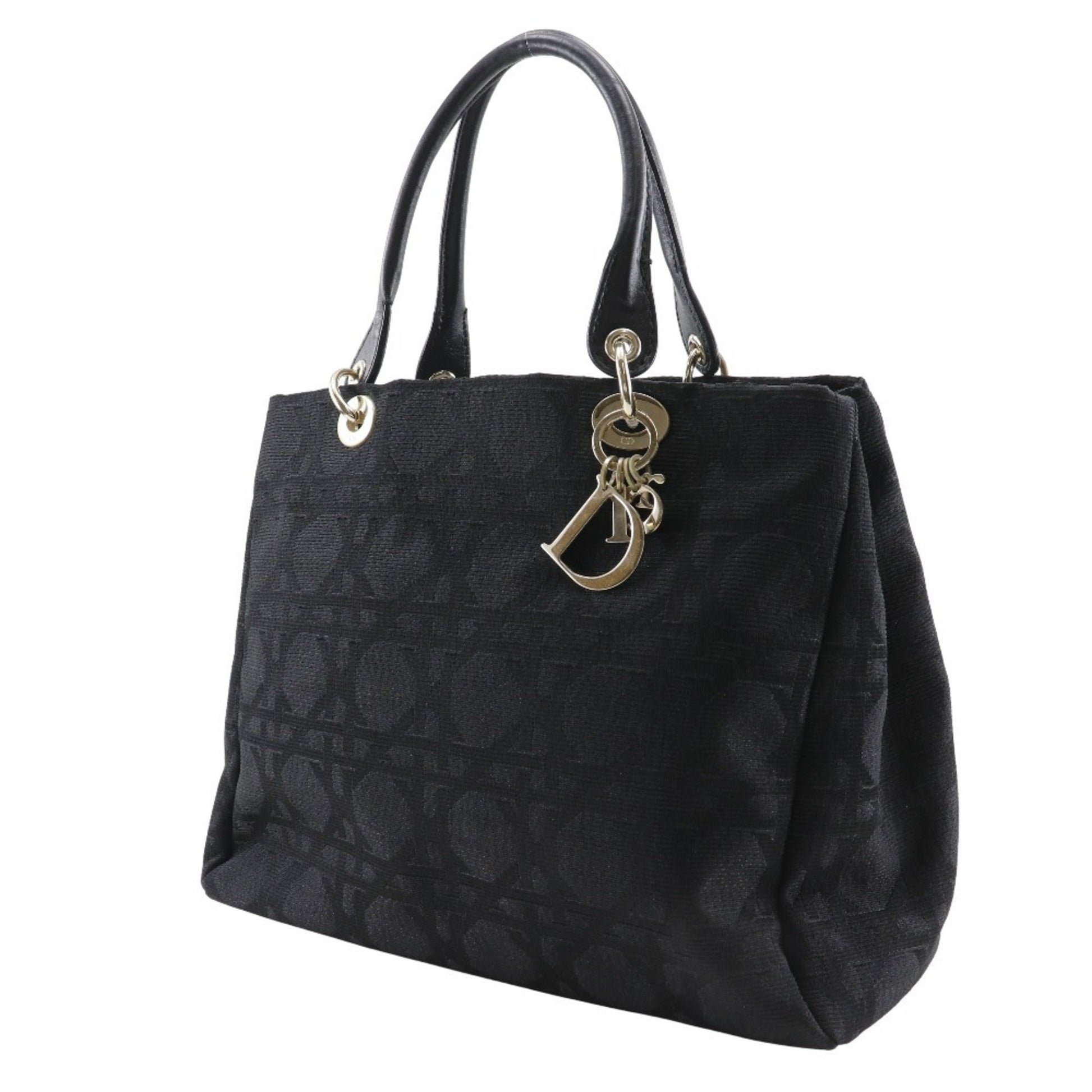 Christian Dior Black Nylon Canvas Tote Bag  