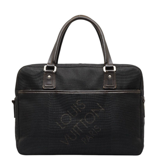 LOUIS VUITTON Damier Jean Yack Bag M93082 Noir Black Canvas Leather Men's