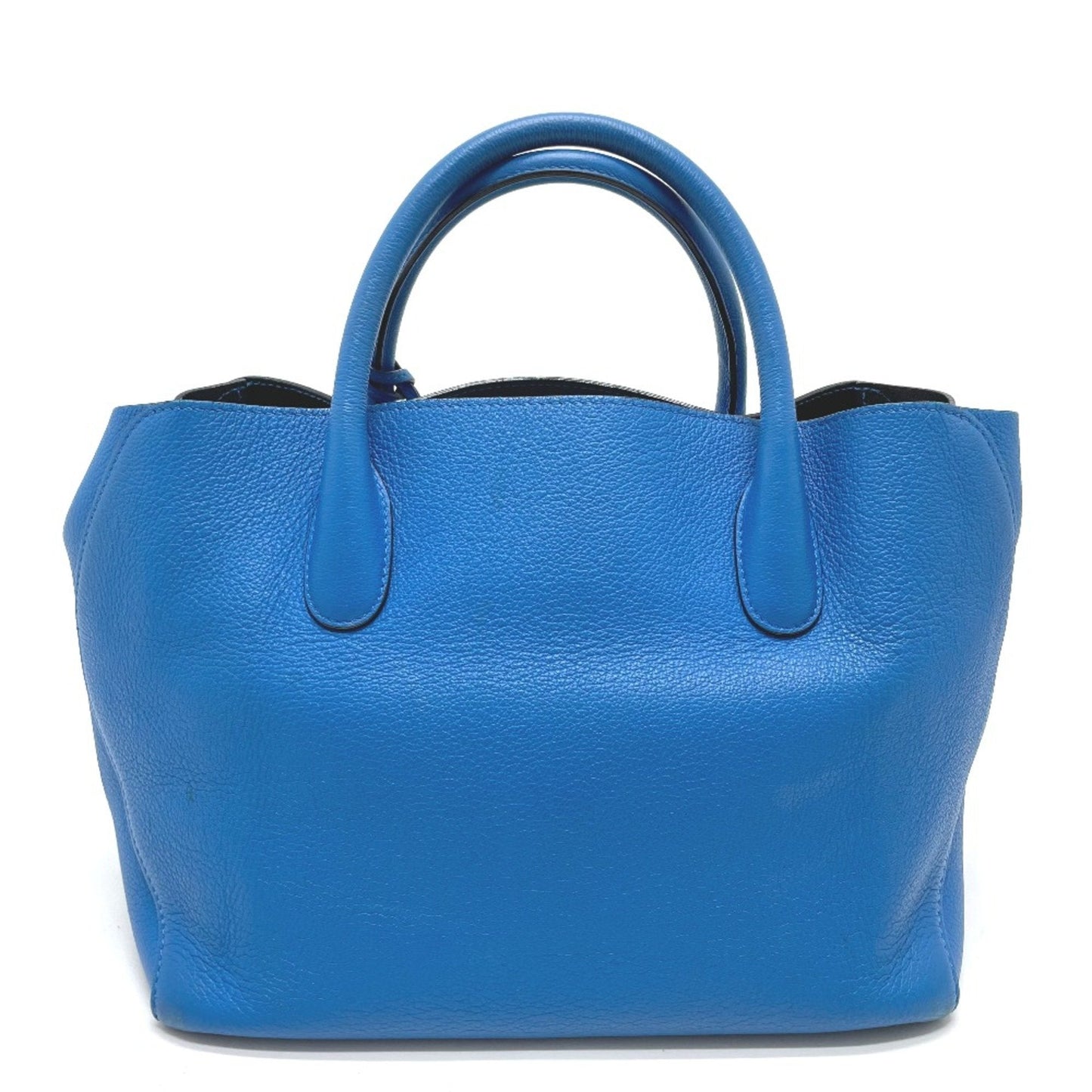 Christian Dior Blue Leather Tote Bag  