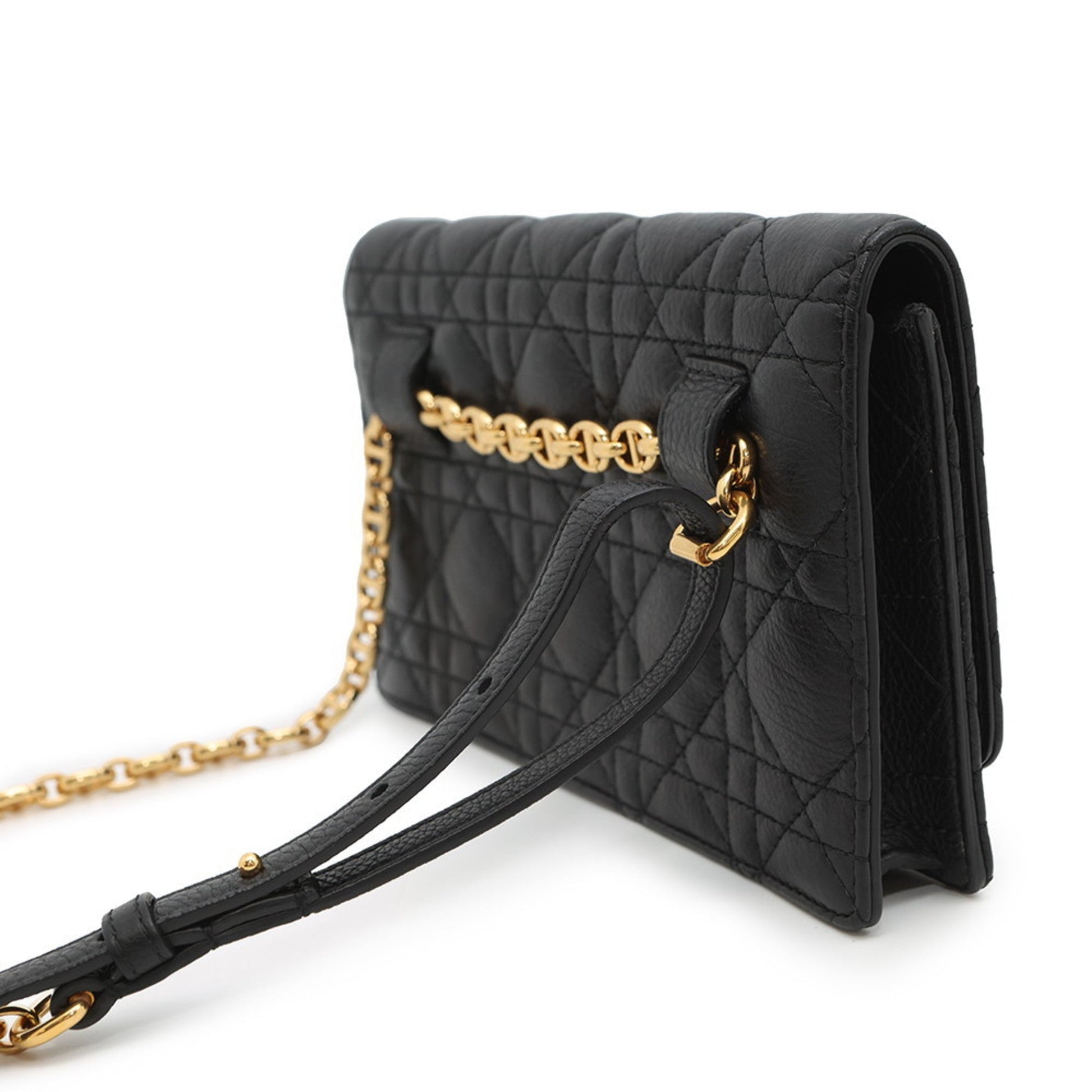 Christian Dior Black Leather Sling Bag  