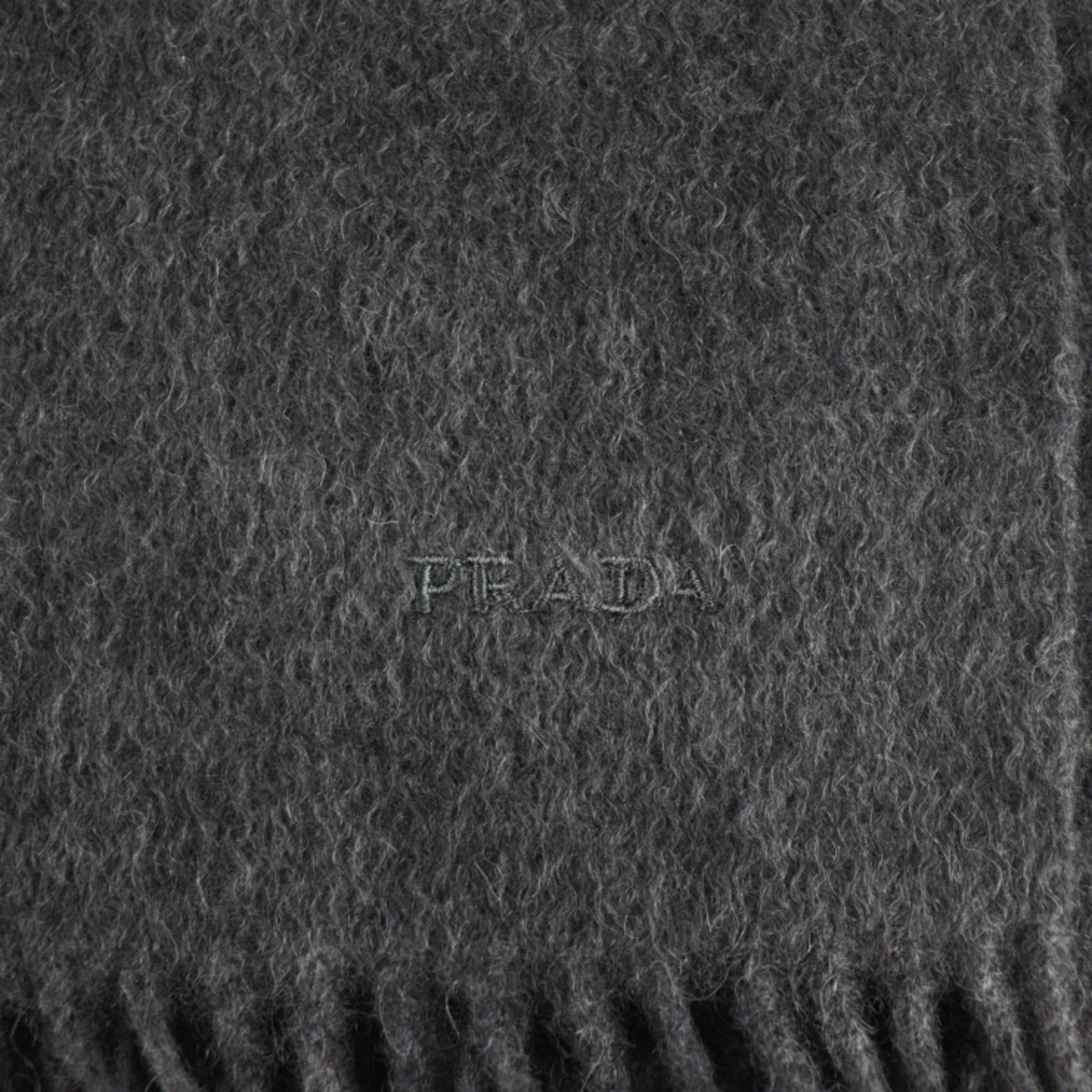 Prada muffler cashmere % wool ARDESIA gray system with tag Luxury Handbag