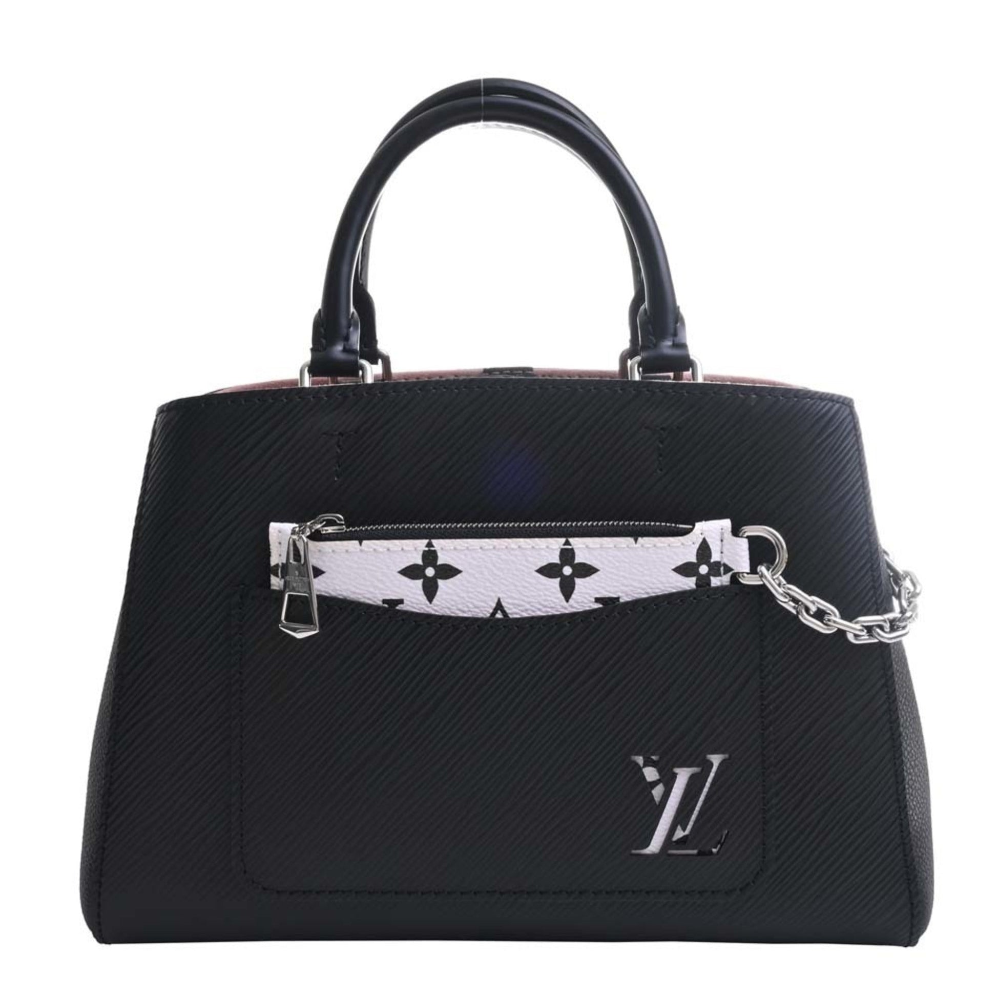 LOUIS VUITTON Epi Marel Tote BB Handbag Black Ladies