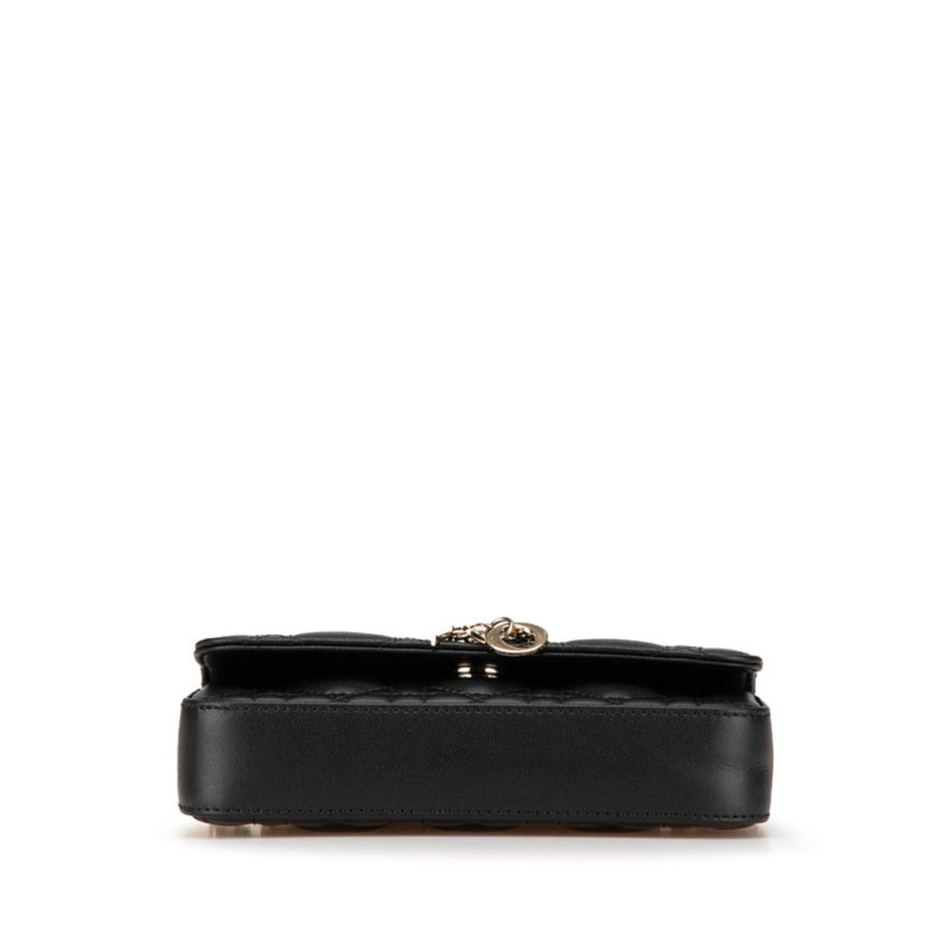 Christian Dior Black Leather Shoulder Bag  