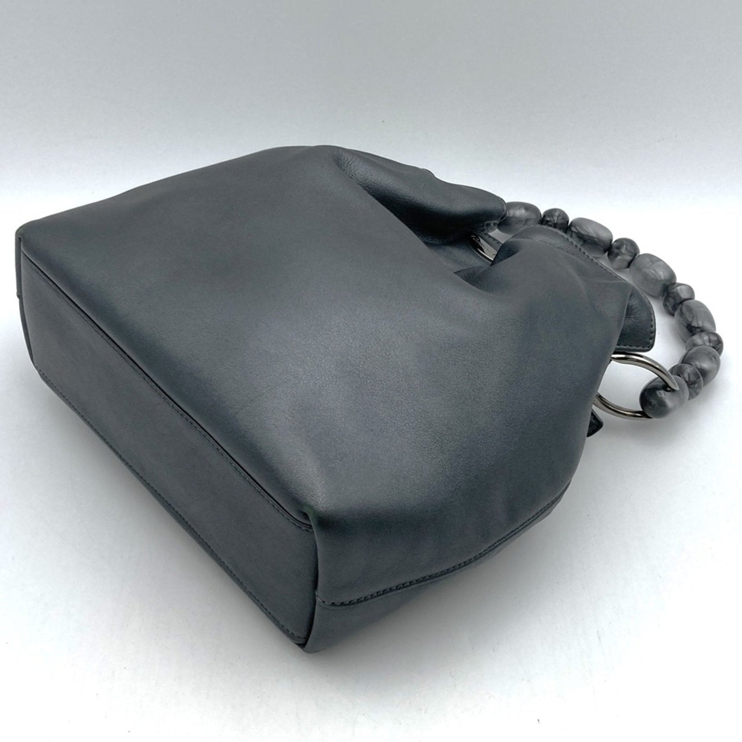 Christian Dior Gray Leather Handbag  