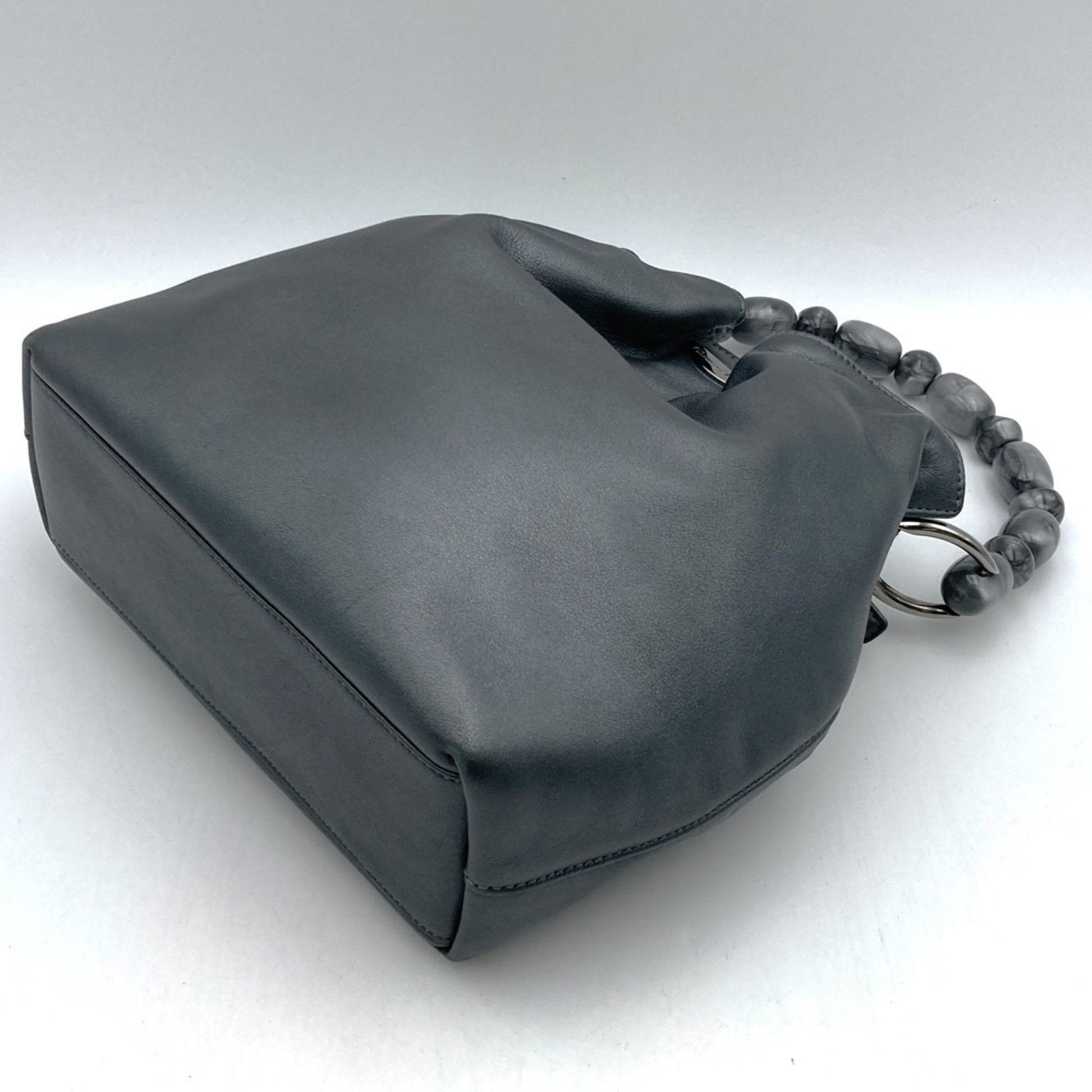 Christian Dior Gray Leather Handbag  