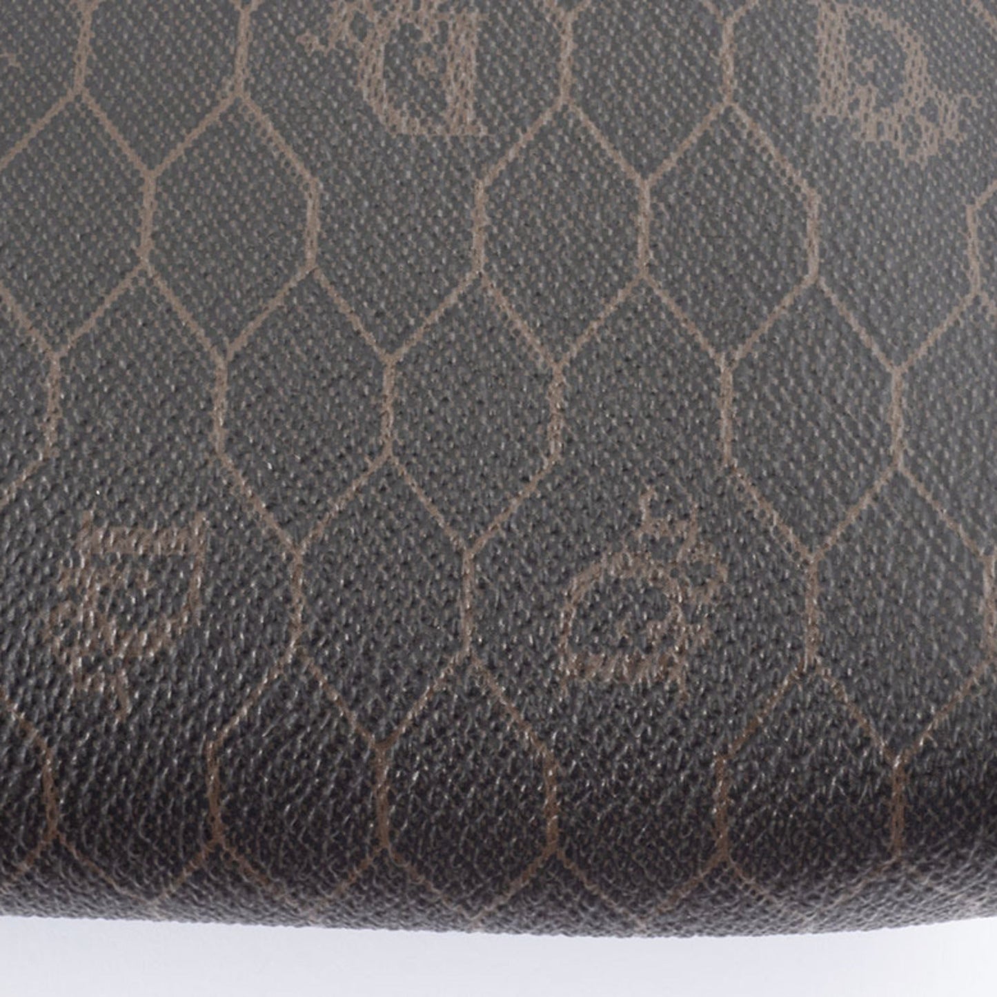 Christian Dior Dark Brown Pvc Leather Shoulder Bag  