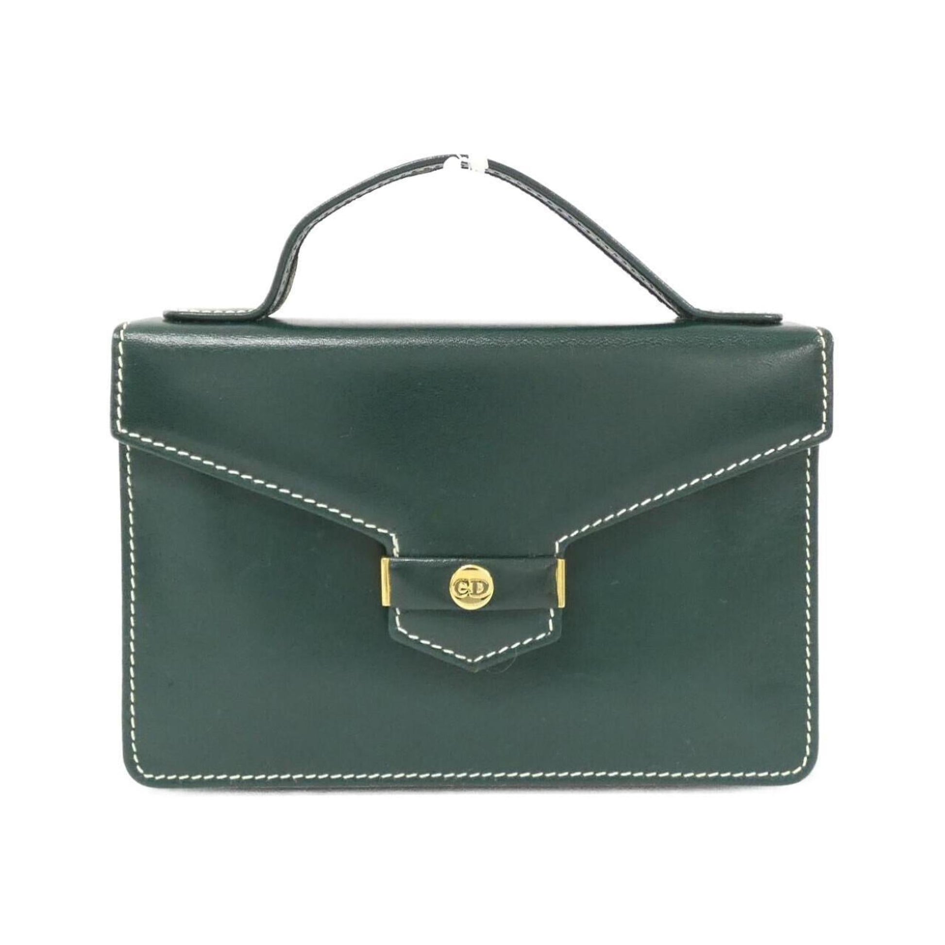 Christian Dior Green Leather Handbag  