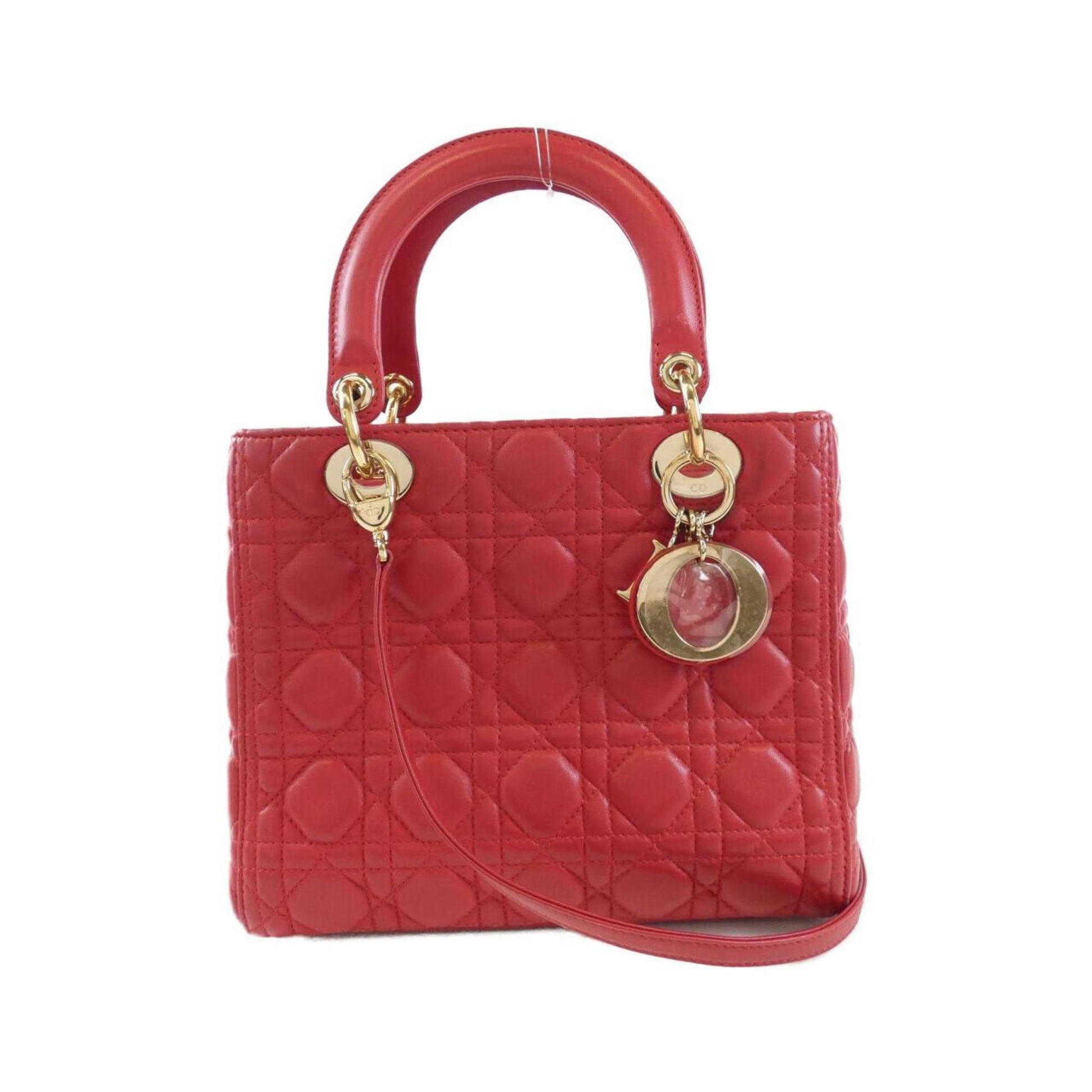 Christian Dior Red Color Leather Handbag  