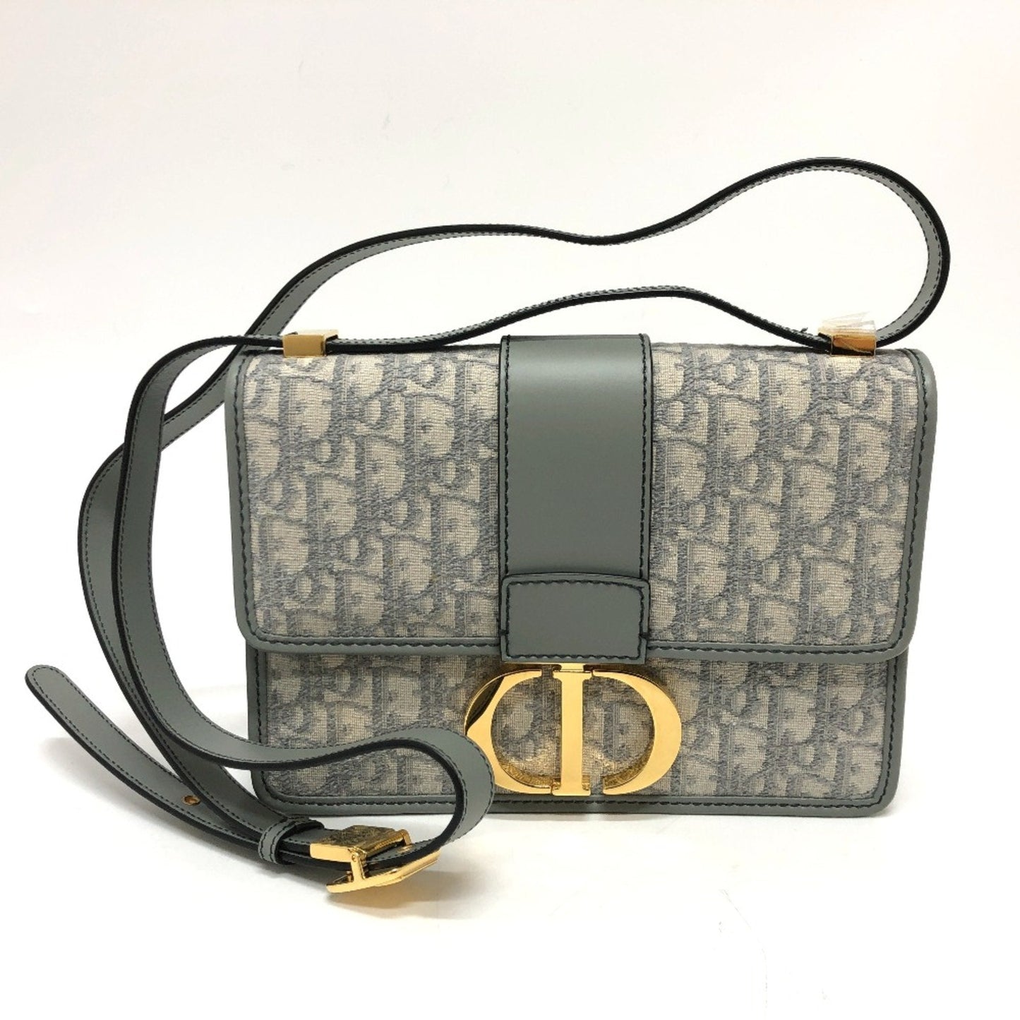 Christian Dior Gray Leather Shoulder Bag  