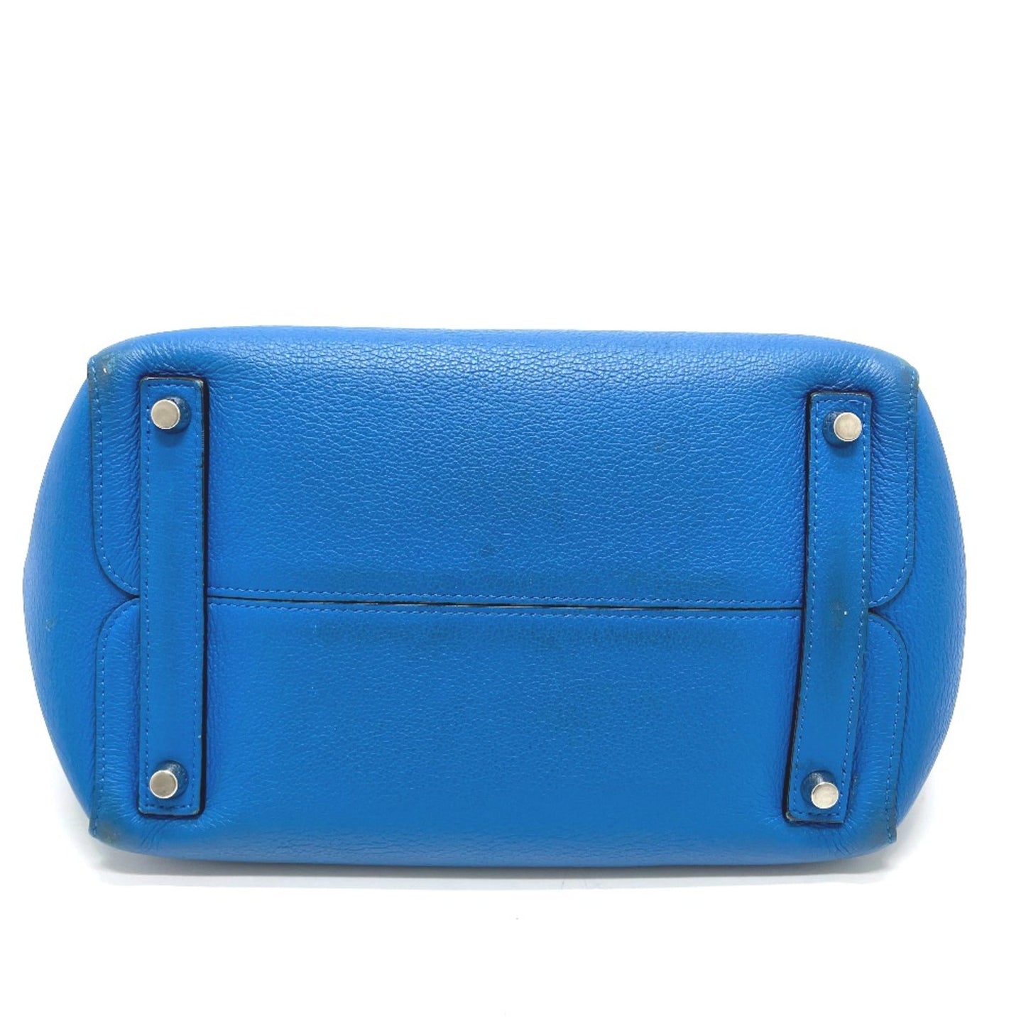 Christian Dior Blue Leather Tote Bag  