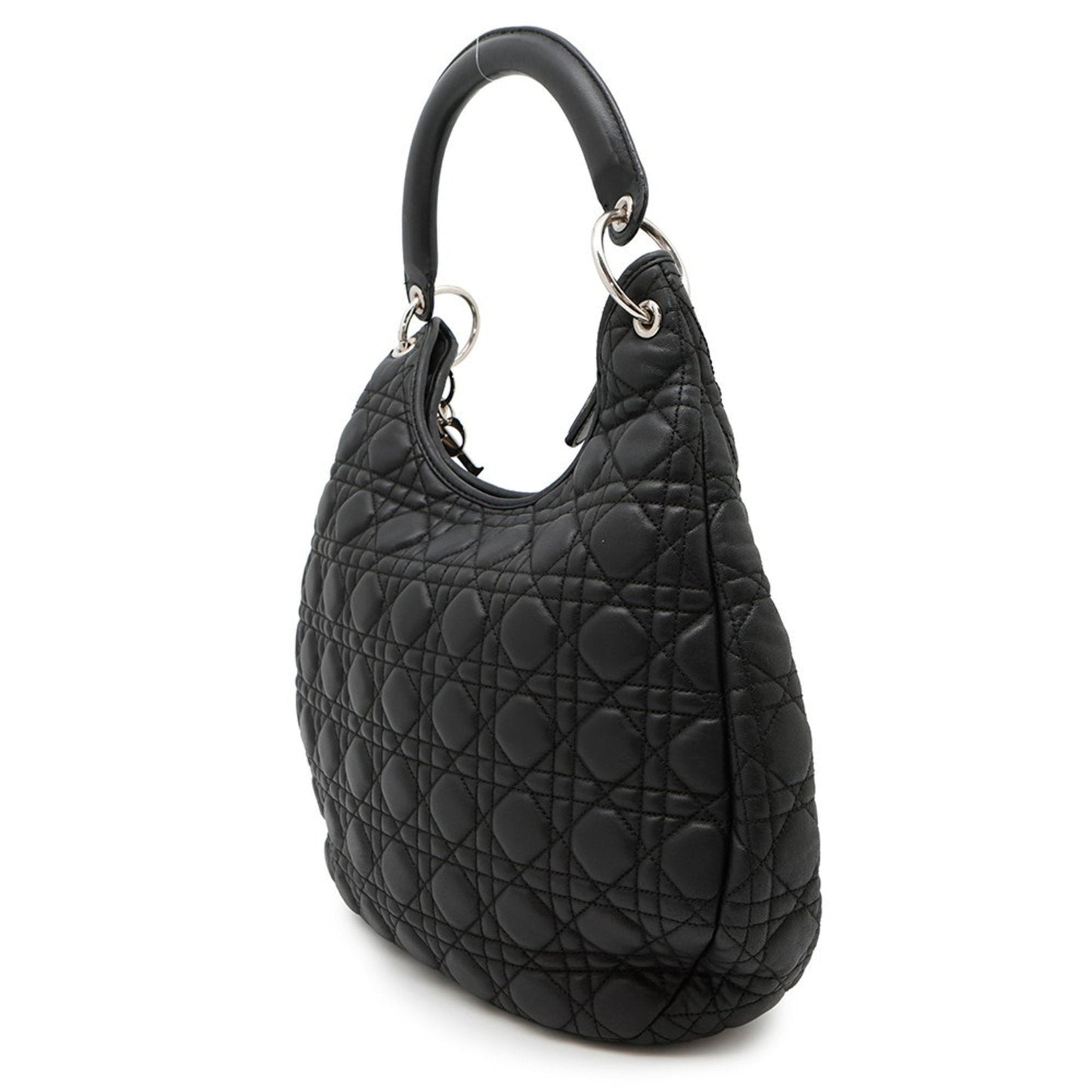 Christian Dior Black Leather Shoulder Bag  