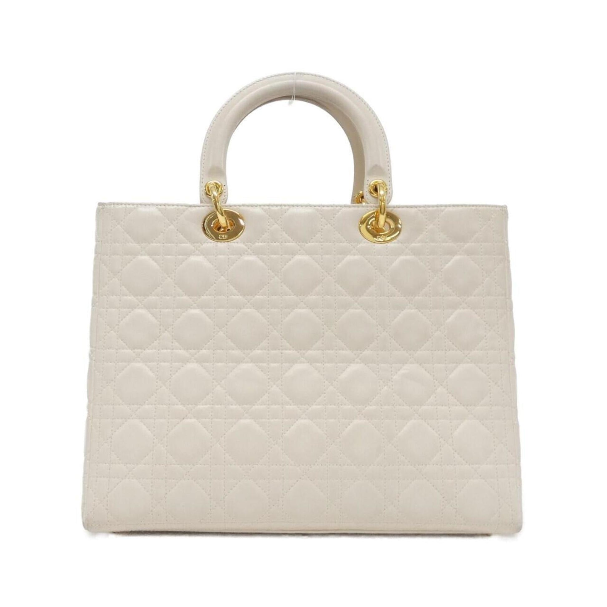Christian Dior Ivory Leather Handbag  
