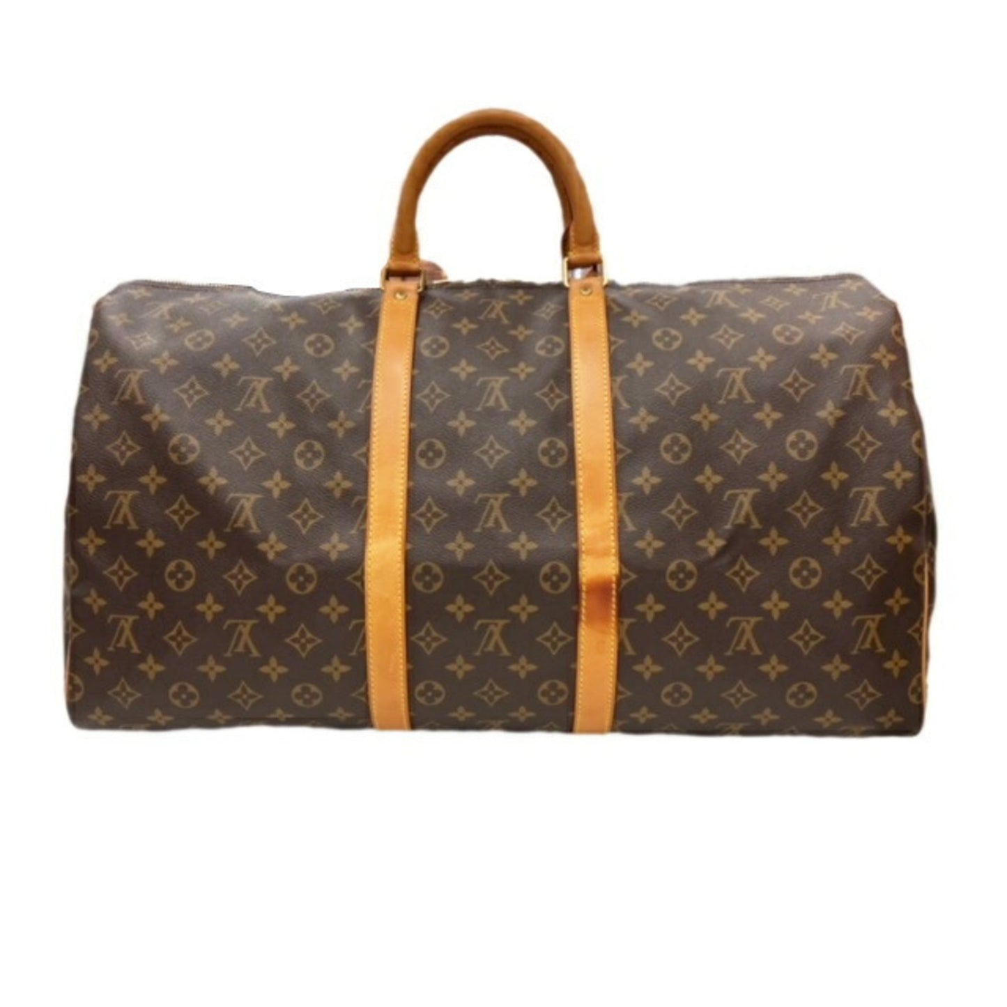 LOUIS VUITTON Monogram Keepall Bandouliere 55 Boston Bag Men's Women's Shoulder Key Missing