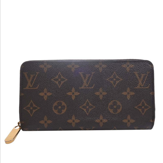LOUIS VUITTON Monogram Zippy Long Wallet M41895 Brown Women's