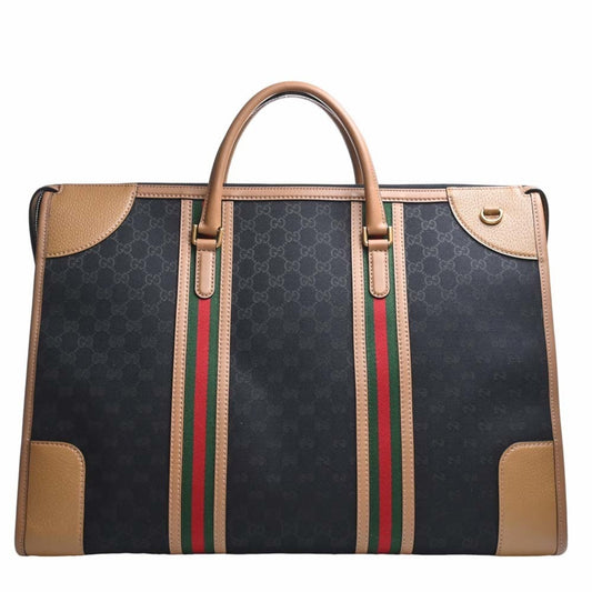 Gucci Leather Canvas Shoulder Bag