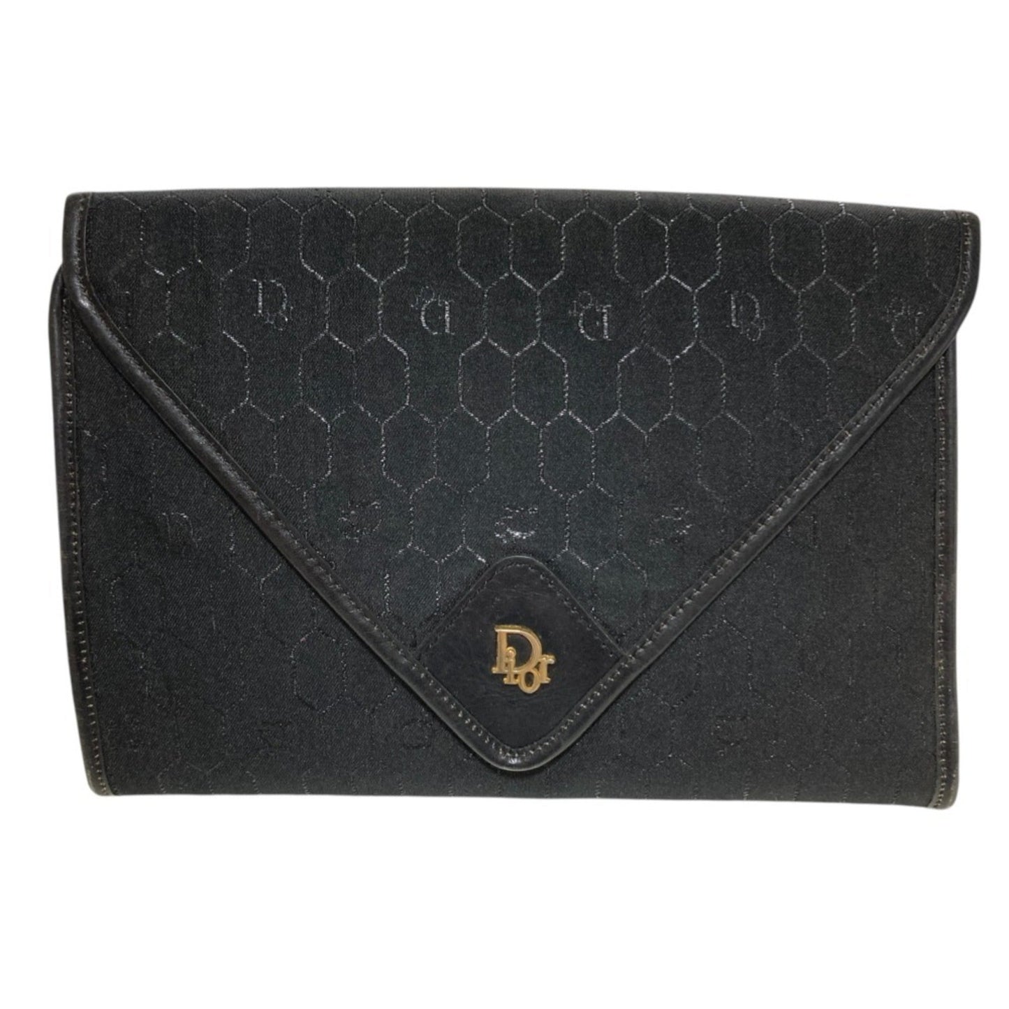 Christian Dior Black Canvas Shoulder Bag  