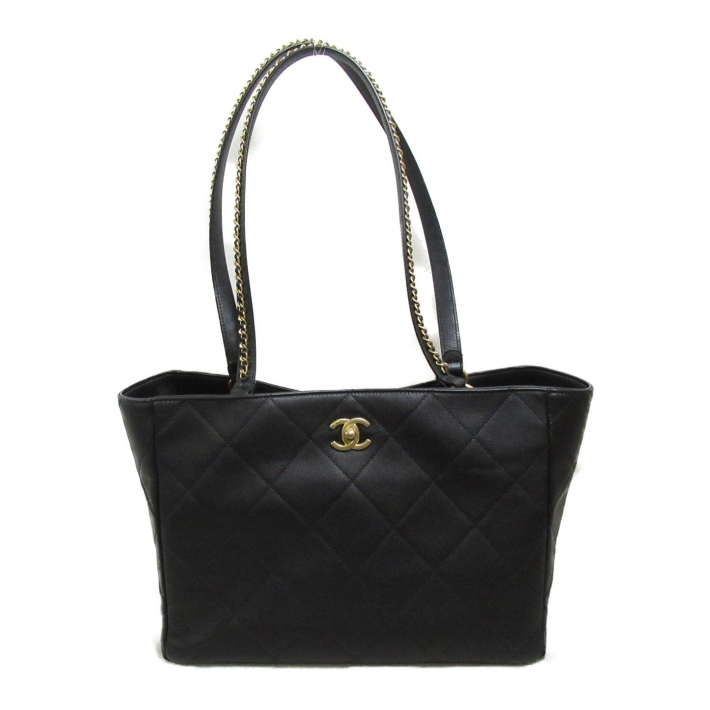 CHANEL Bag Leather Women s Black AS3537