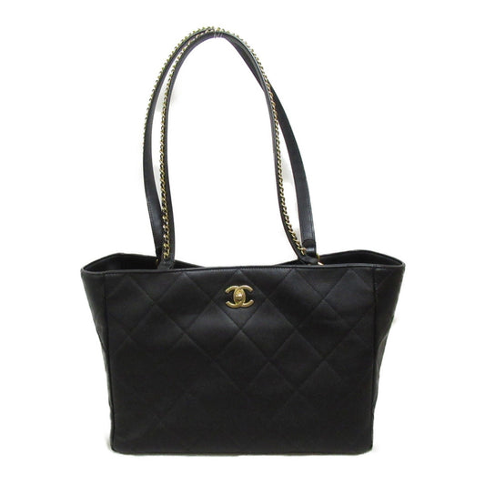 CHANEL Bag Leather Women s Black AS3537