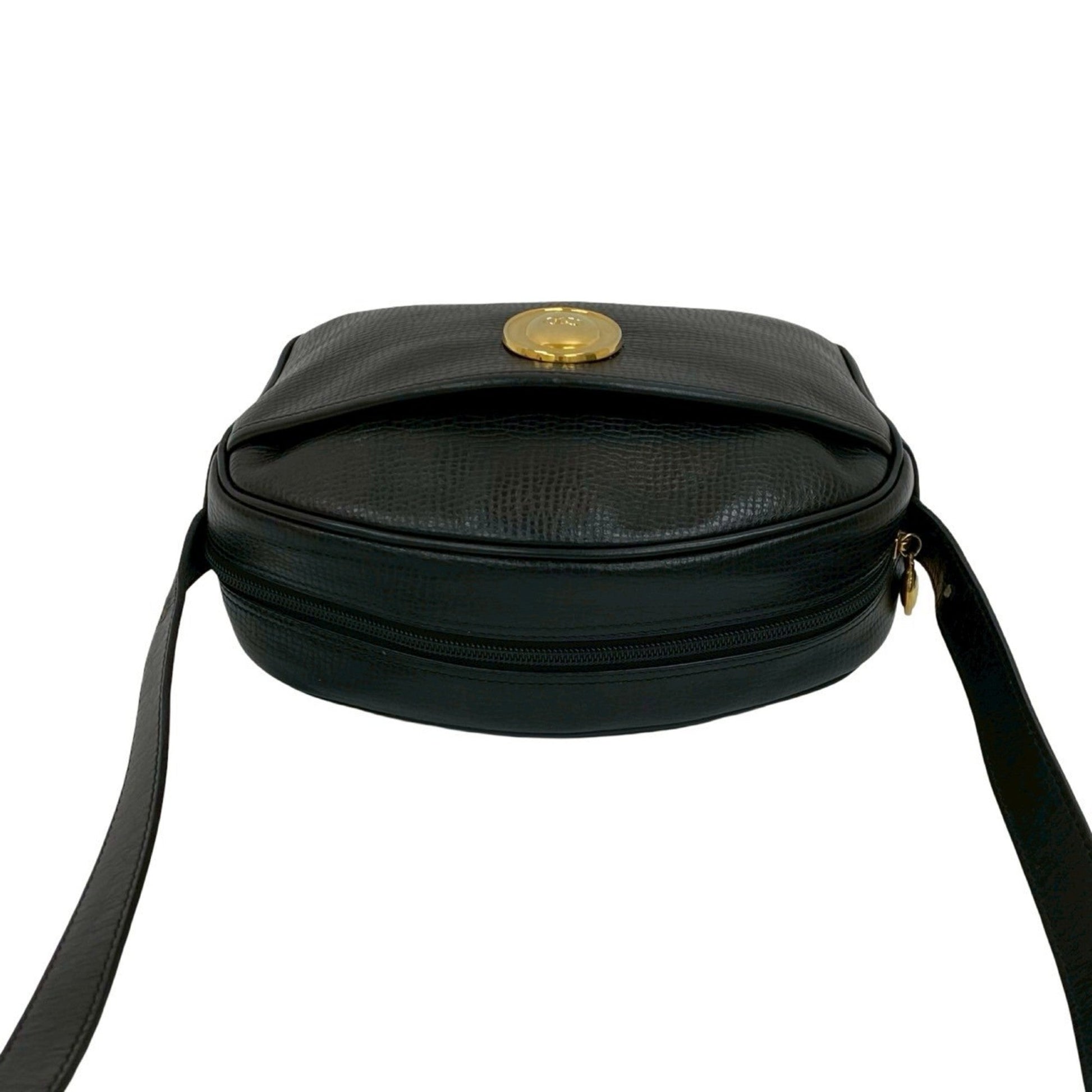 Christian Dior Black Leather Pochette Shoulder Bag  