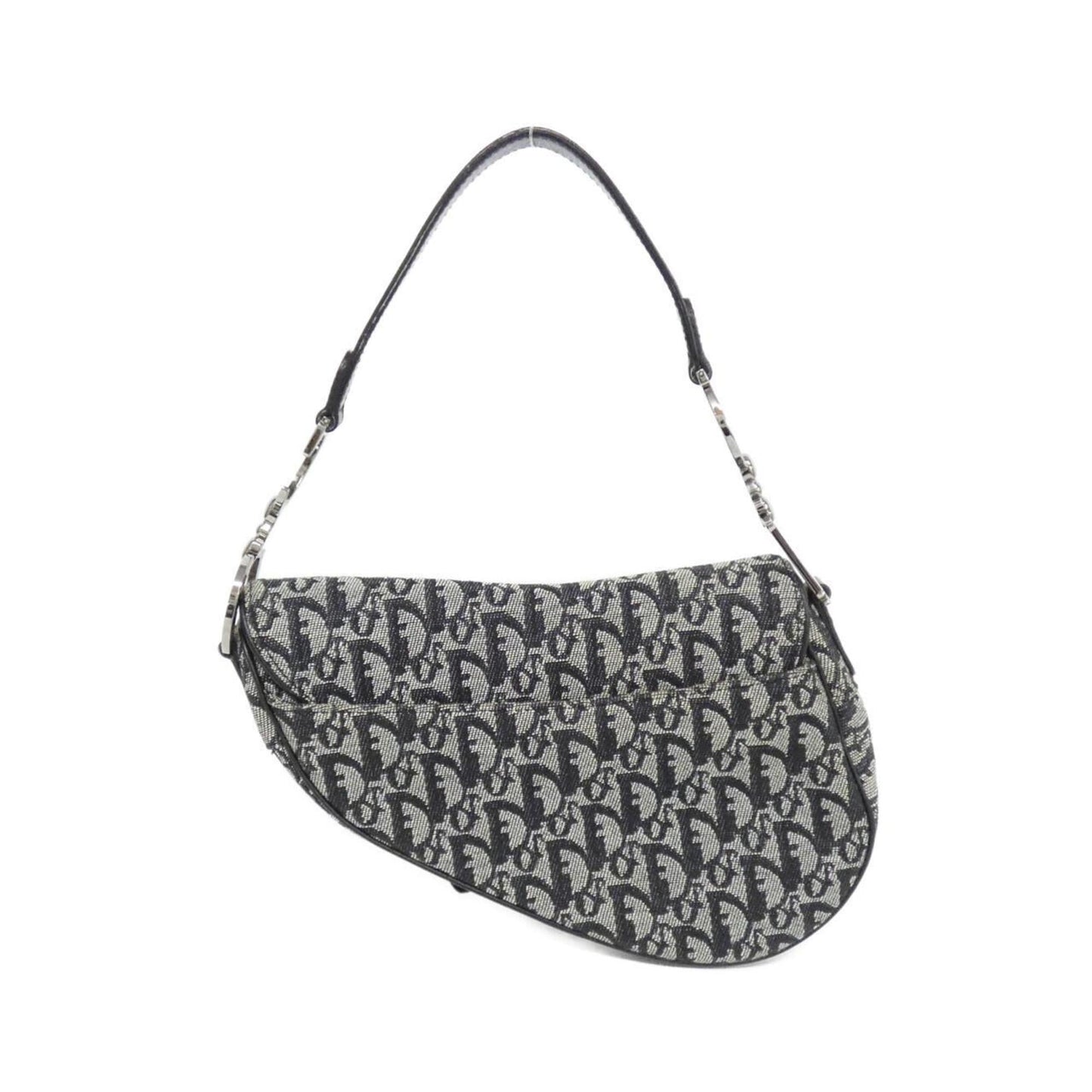 Christian Dior Black Canvas Shoulder Bag  